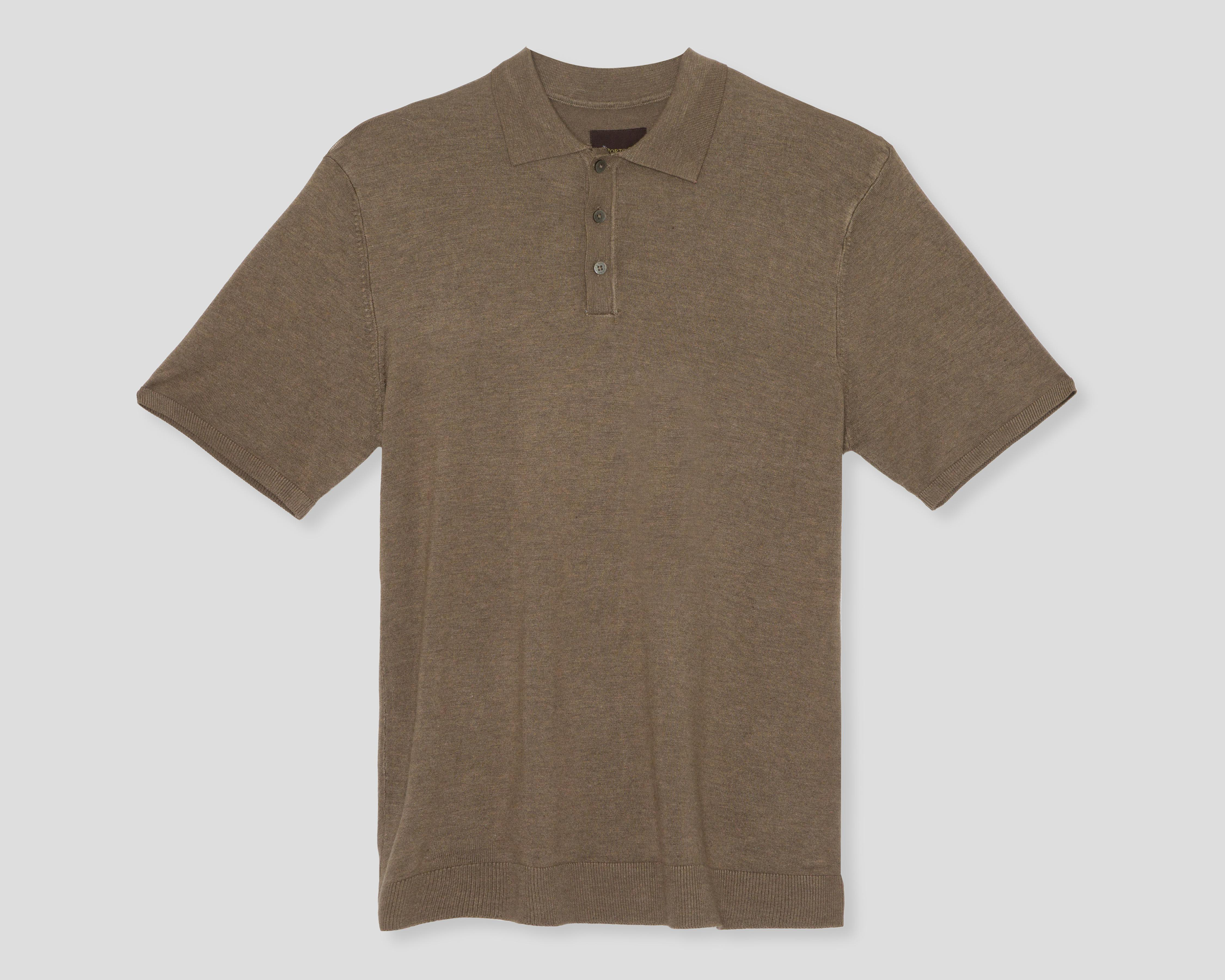 Foto 2 pulgar | Playera Polo Porto Sur Manga Corta Café para Hombre