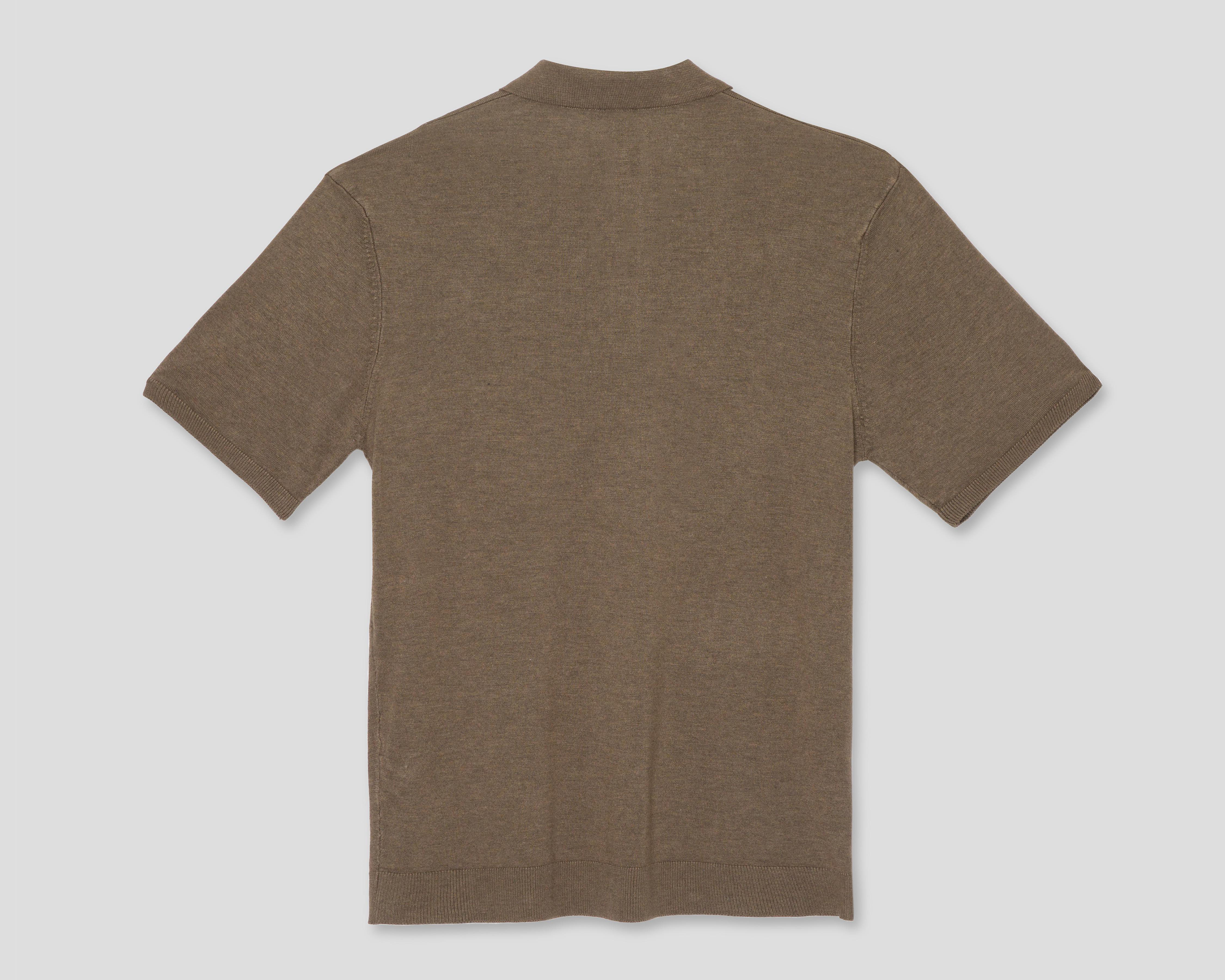 Foto 3 pulgar | Playera Polo Porto Sur Manga Corta Café para Hombre