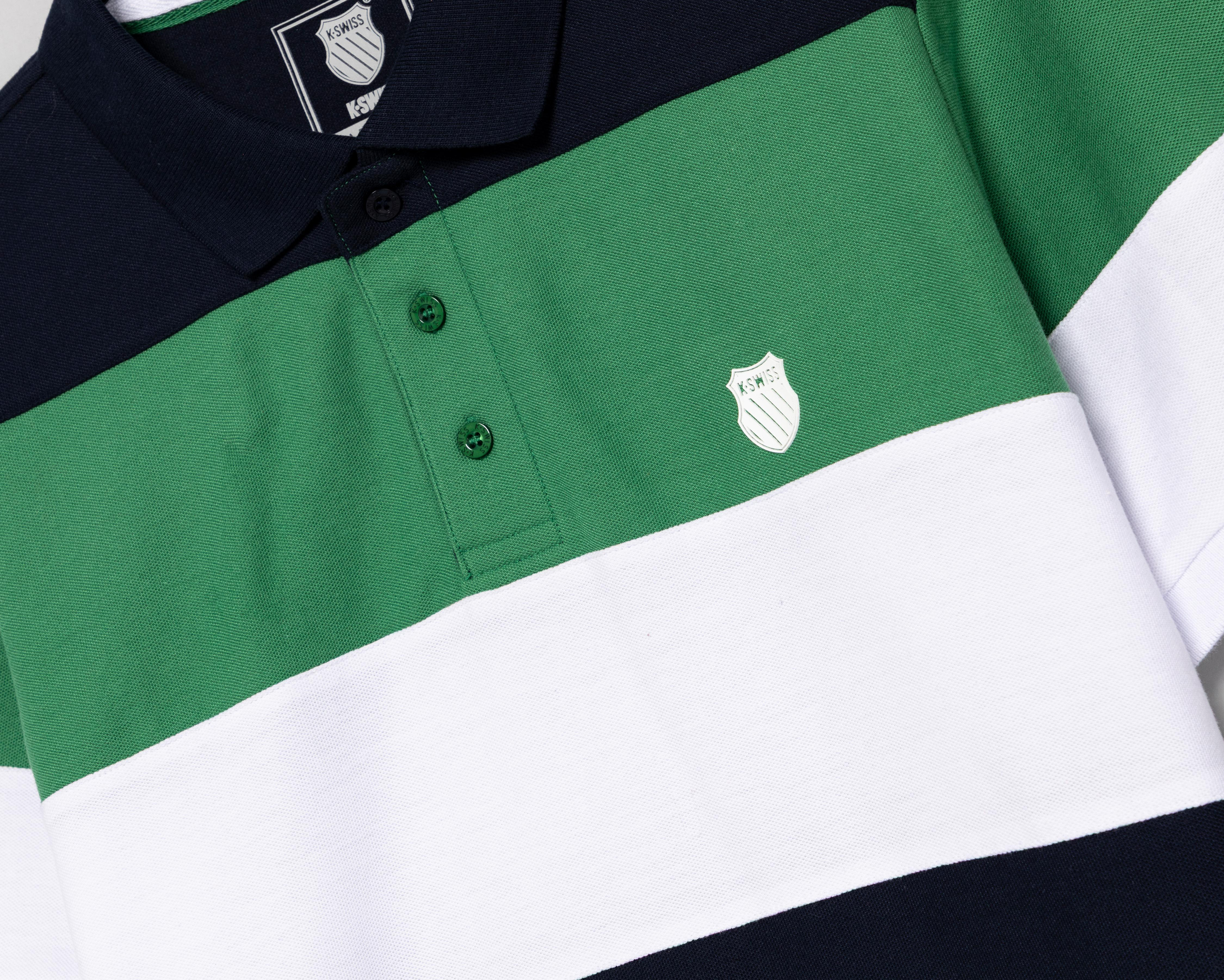 Foto 4 pulgar | Playera Polo K-Swiss Azul para Hombre