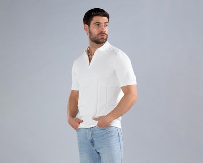 Foto 1 | Playera Polo Strona Blanca para Hombre
