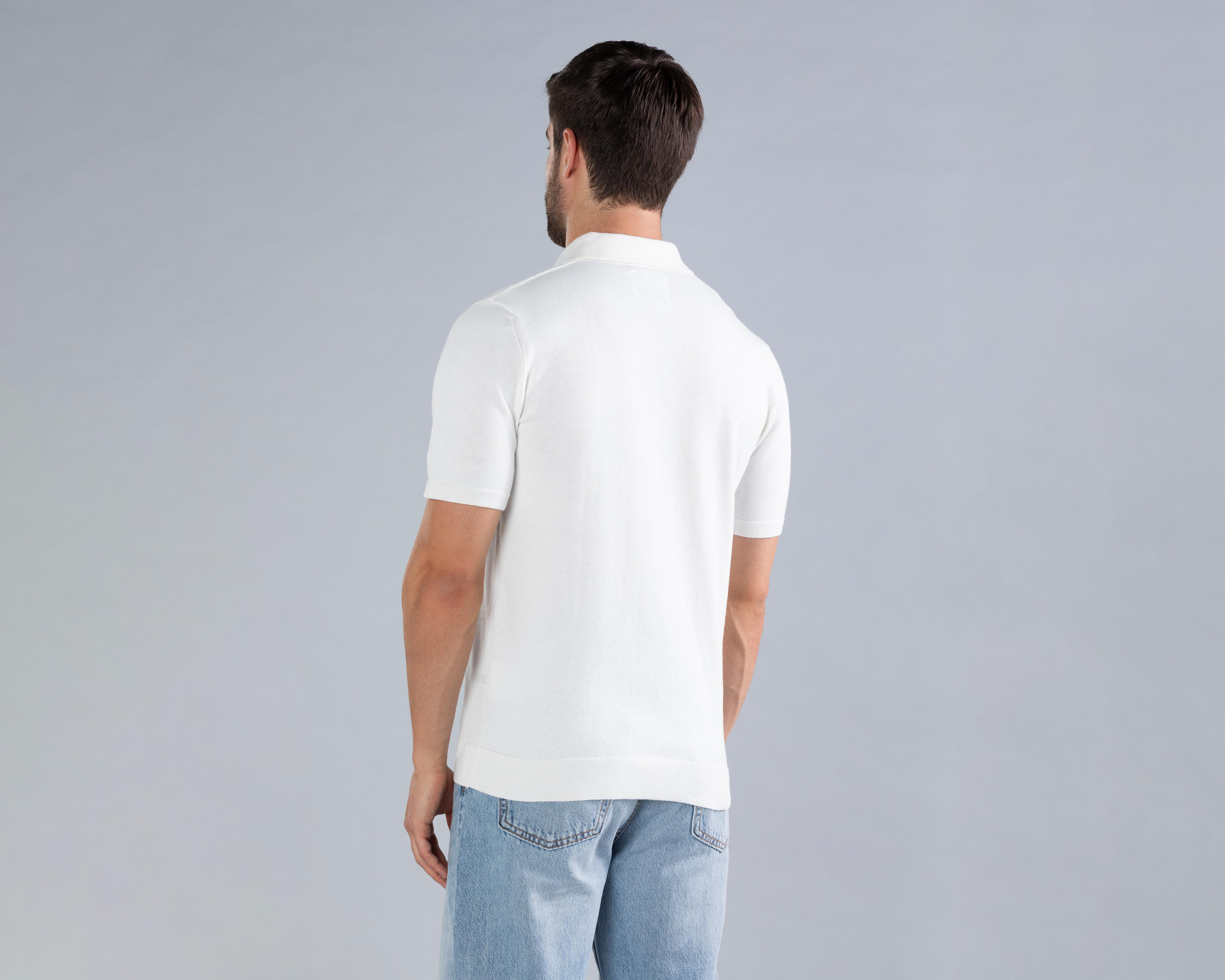 Foto 3 pulgar | Playera Polo Strona Blanca para Hombre