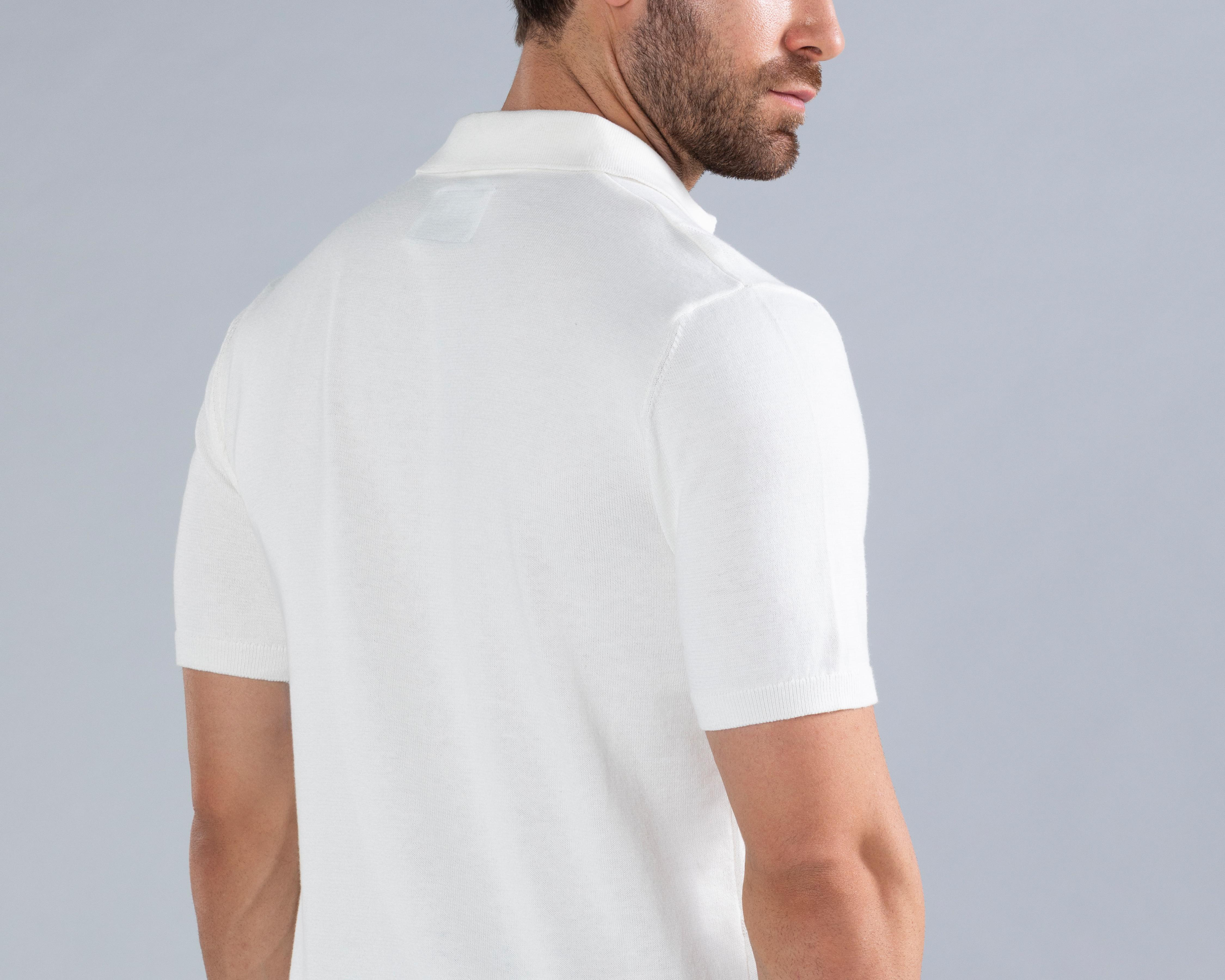 Foto 6 pulgar | Playera Polo Strona Blanca para Hombre