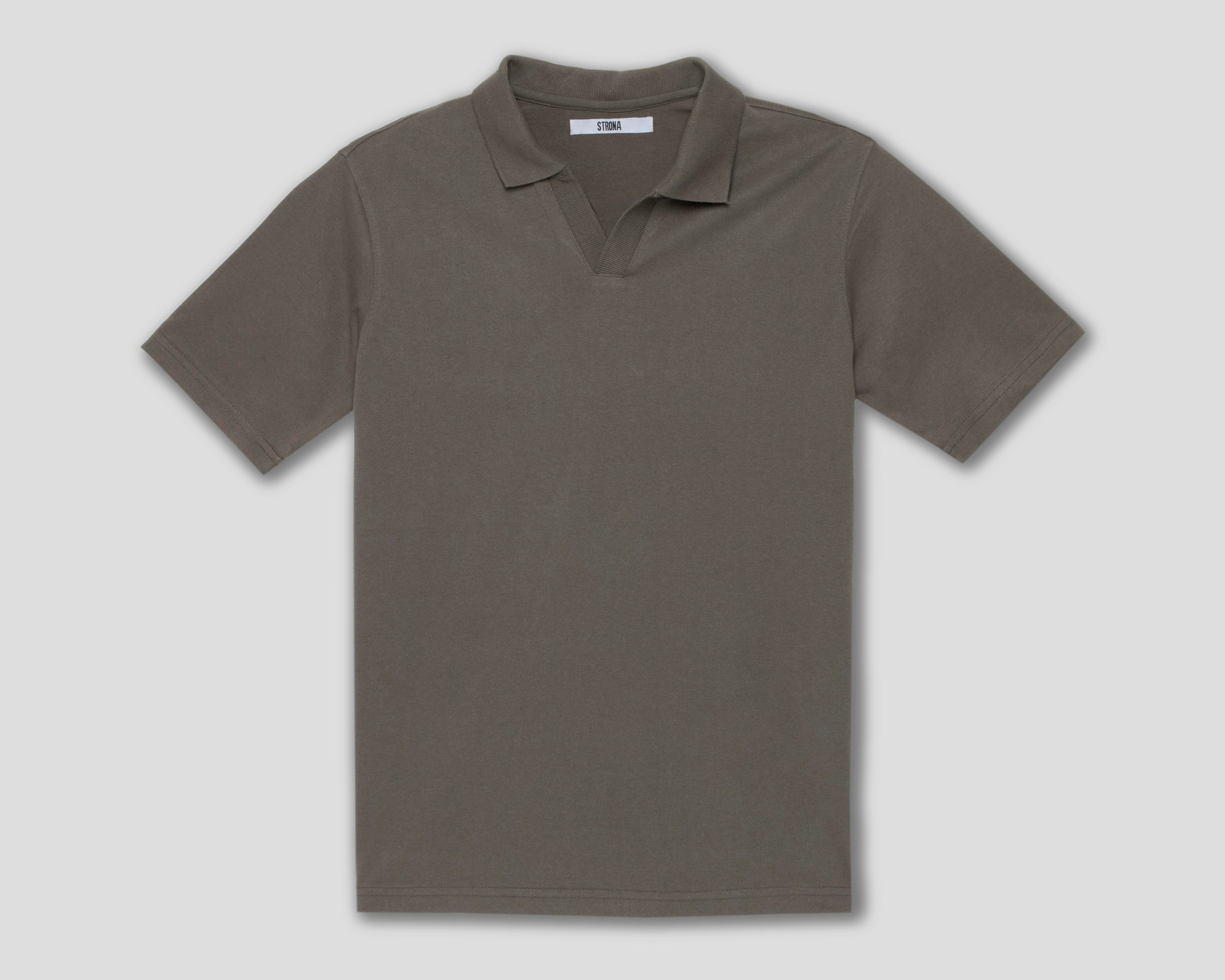 Foto 2 pulgar | Playera Polo Strona Cuello V Verde para Hombre