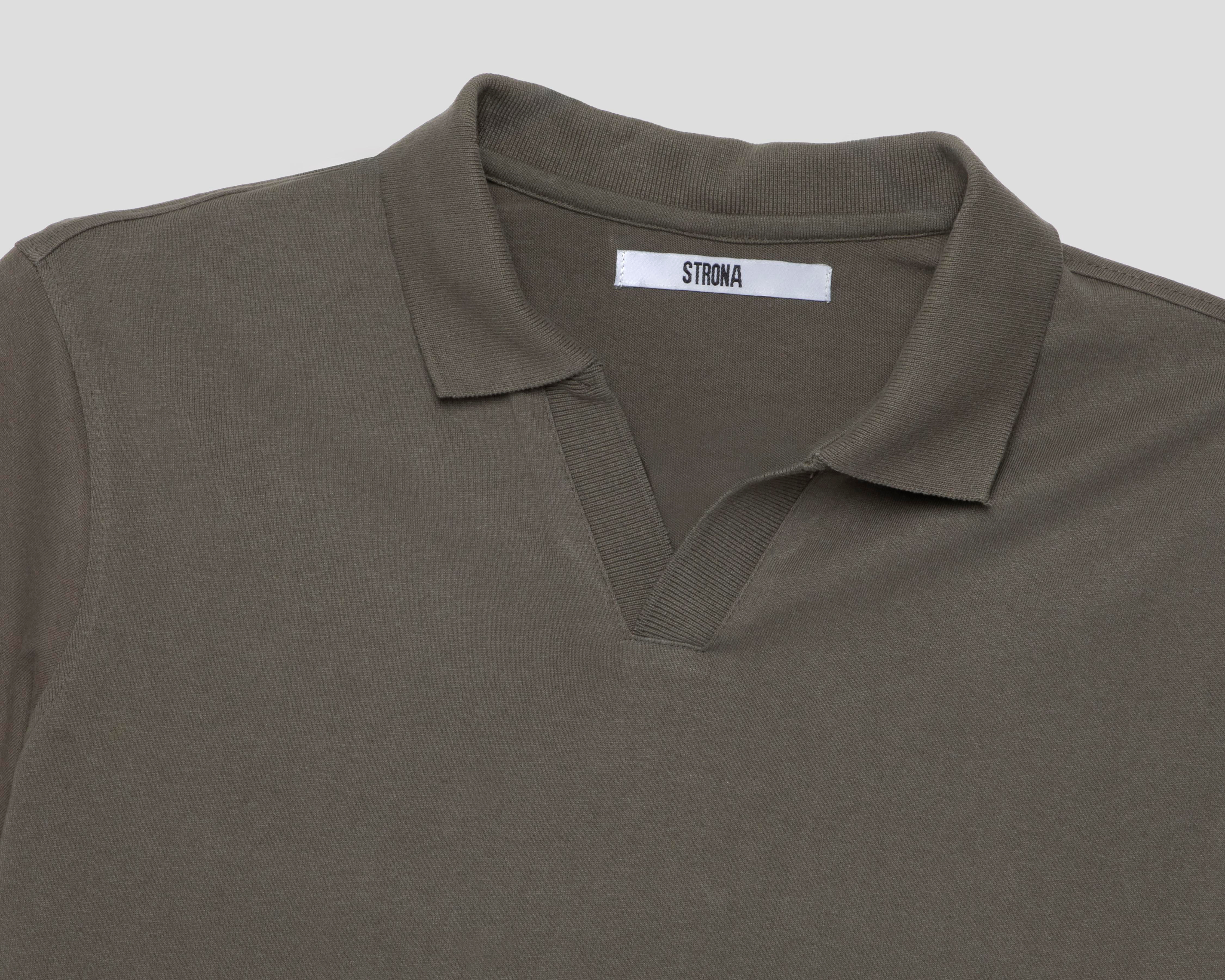 Foto 4 pulgar | Playera Polo Strona Cuello V Verde para Hombre