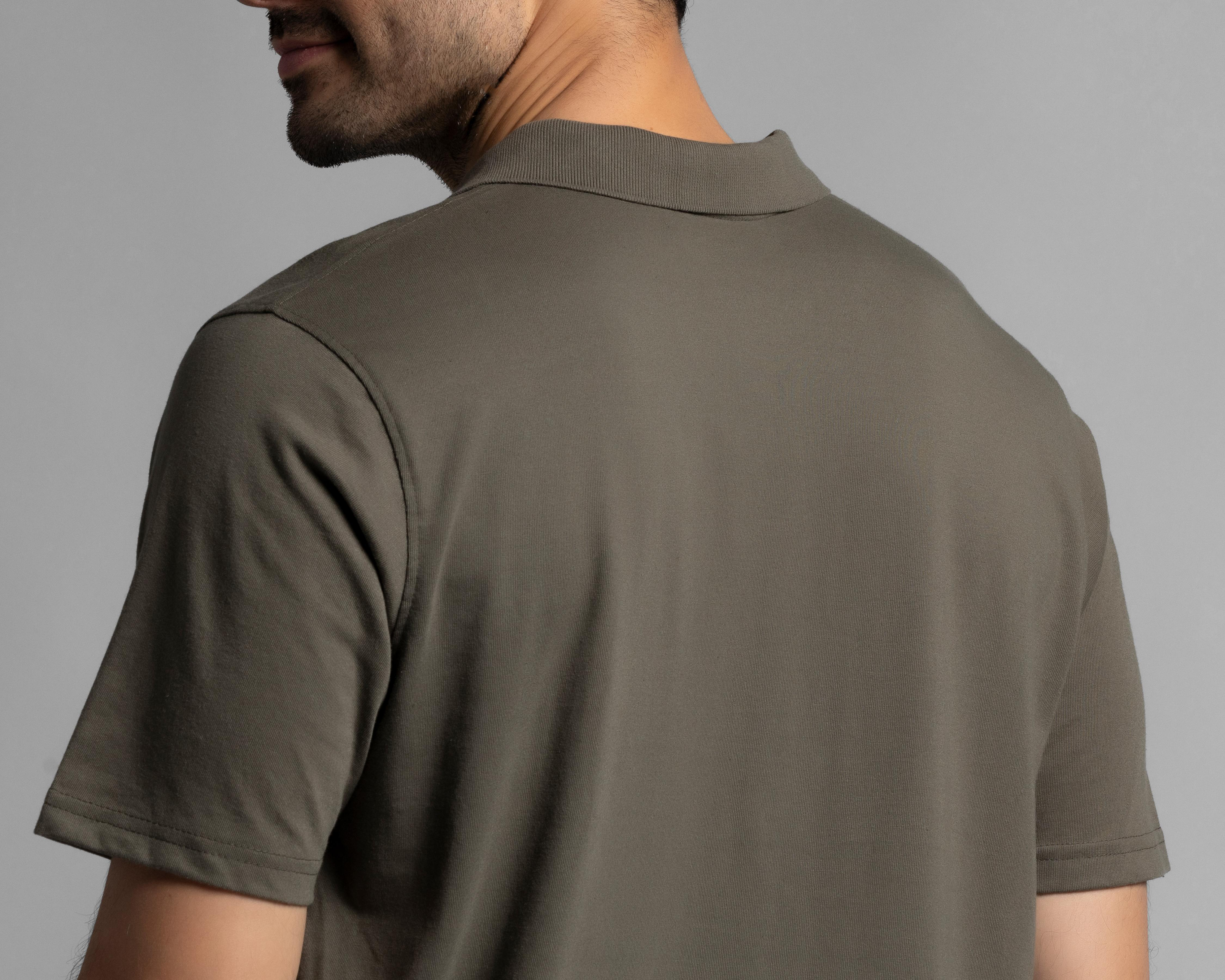 Foto 6 pulgar | Playera Polo Strona Cuello V Verde para Hombre