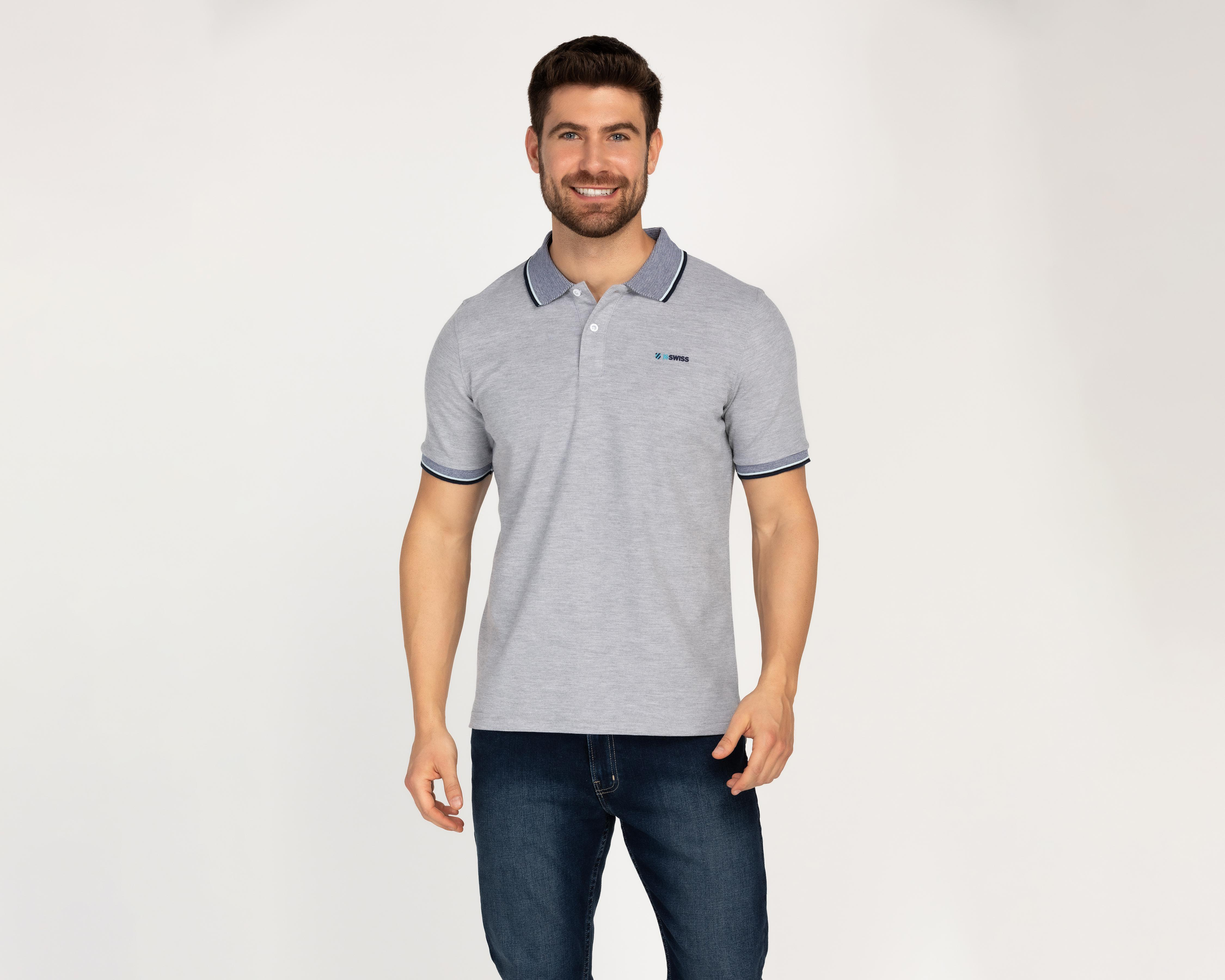 Foto 1 | Playera Polo K-Swiss Manga Corta para Hombree