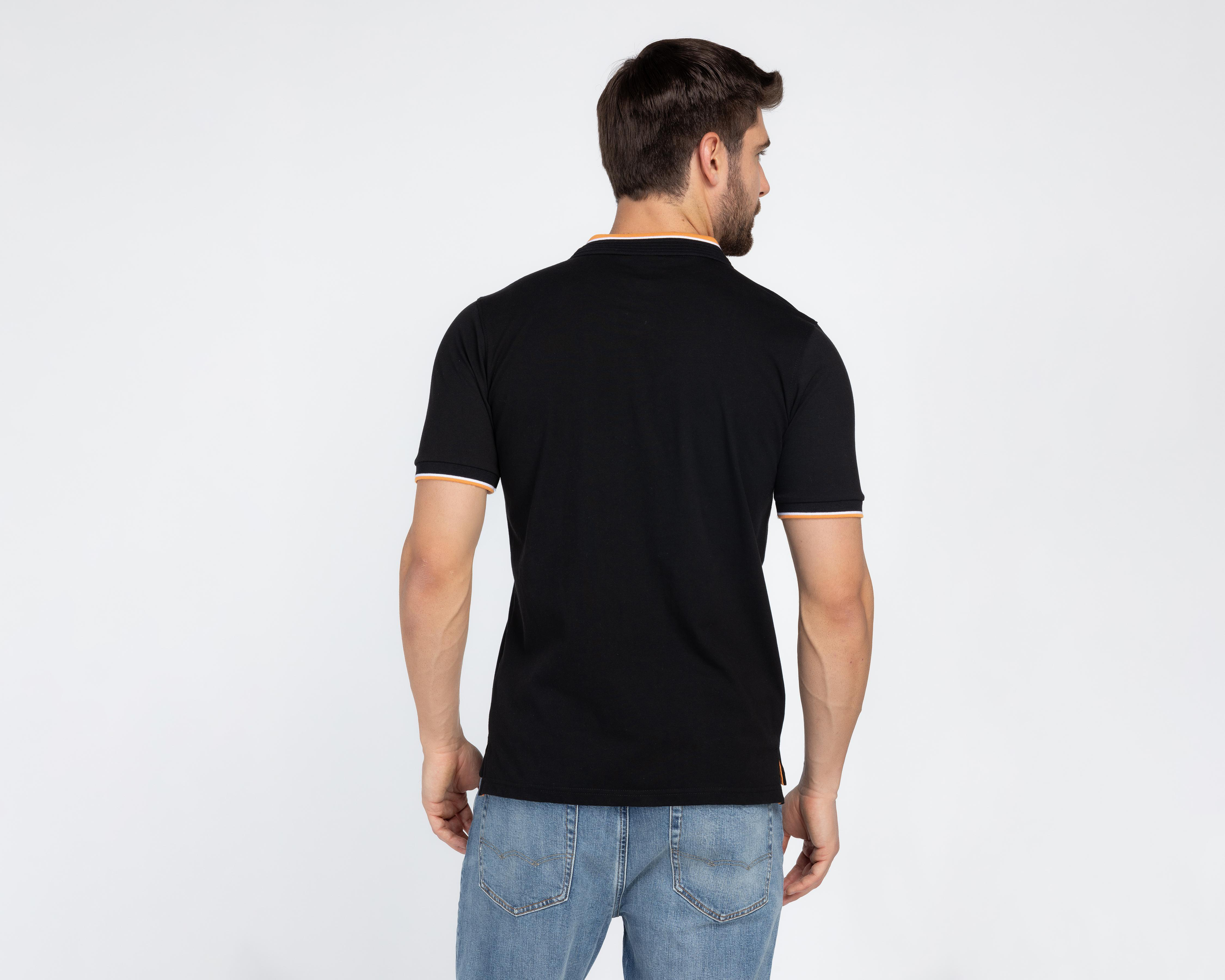 Foto 2 | Playera Polo K-Swiss Negro para Hombre