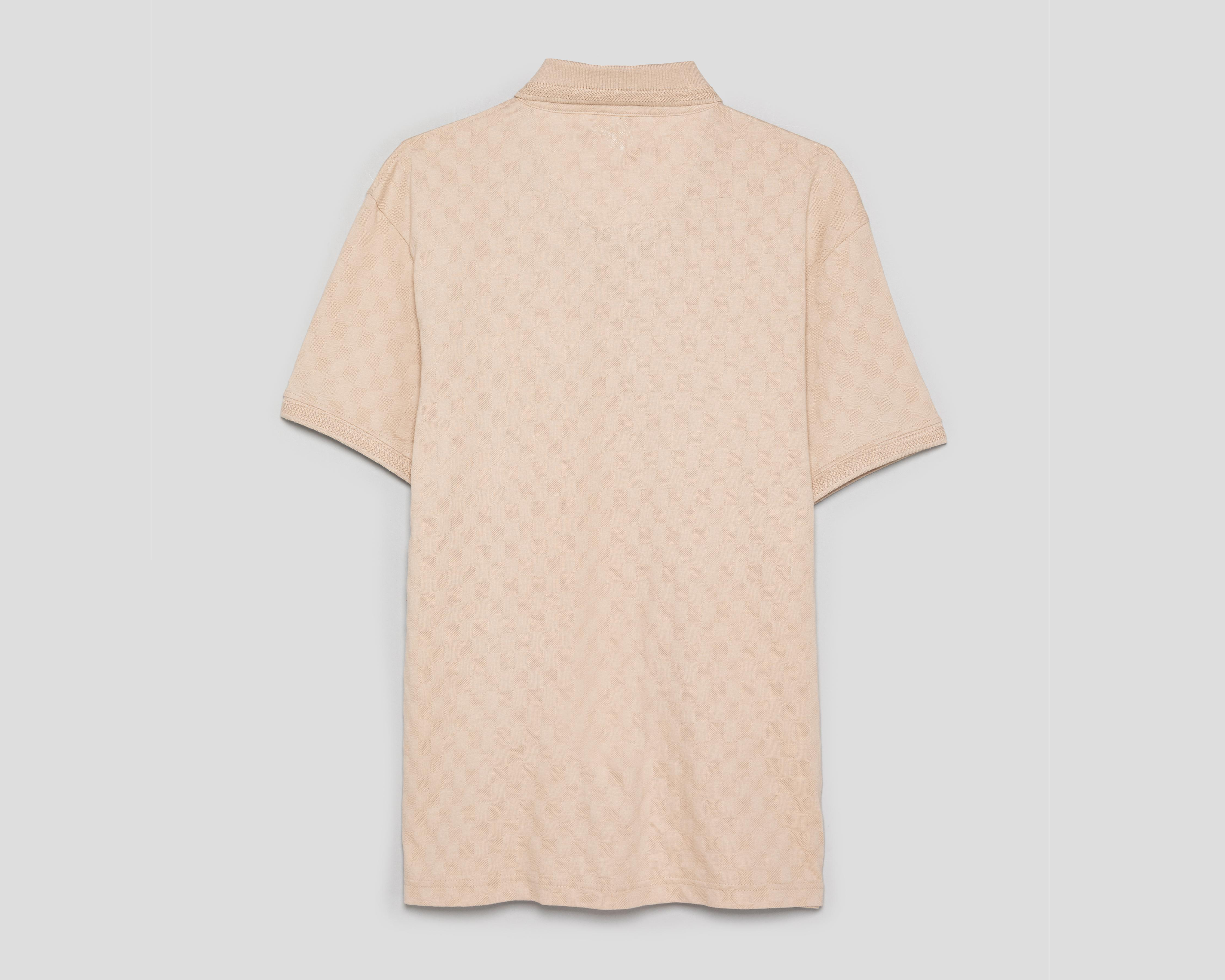 Foto 3 pulgar | Playera Polo Porto Sur Beige para Hombre