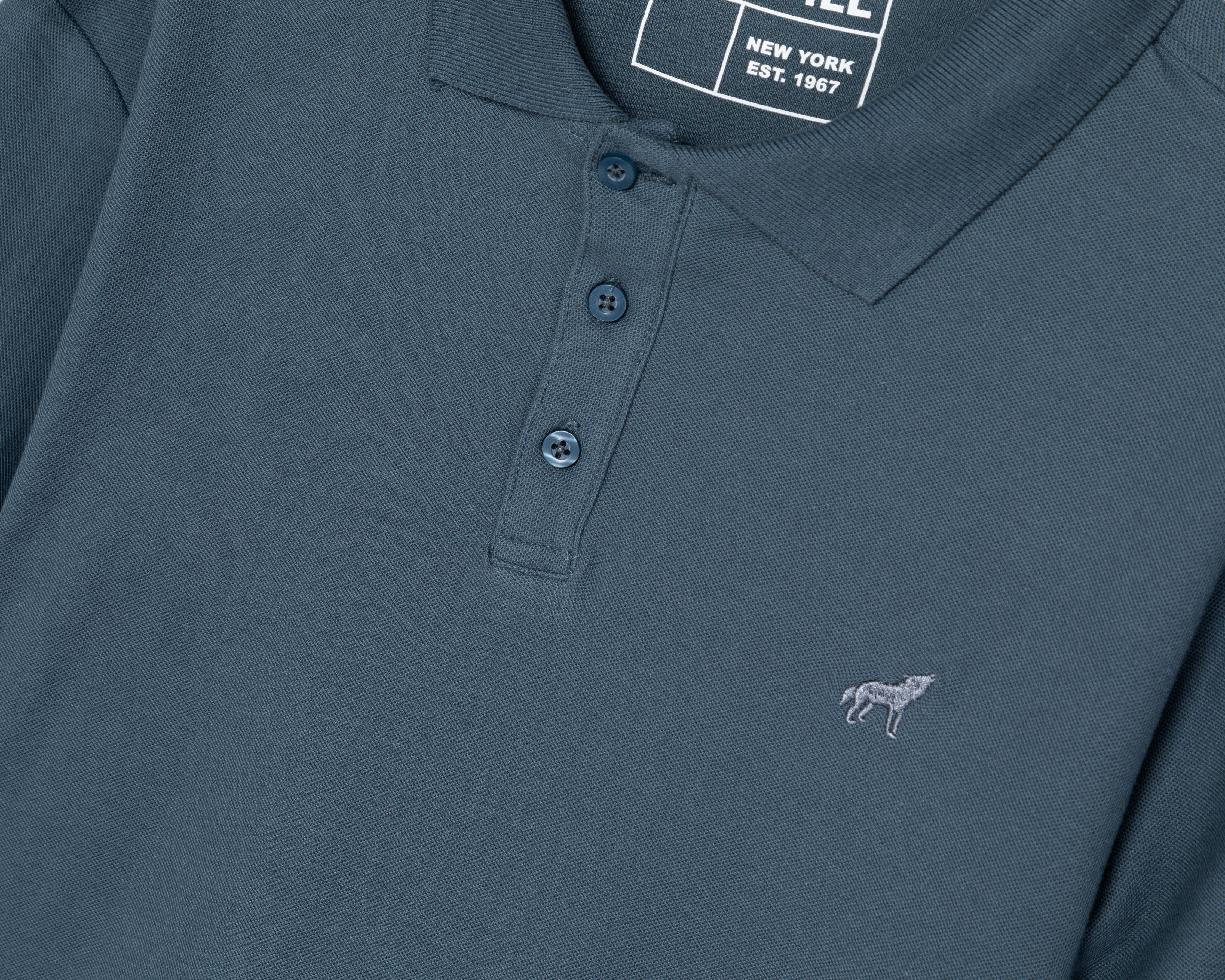 Foto 4 pulgar | Playera Polo Refill Azul para Hombre