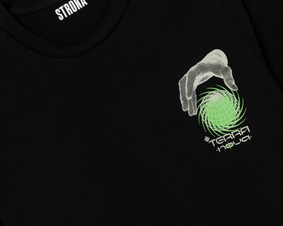 Foto 3 | Playera de Cuello Redondo Strona Negra para Hombre