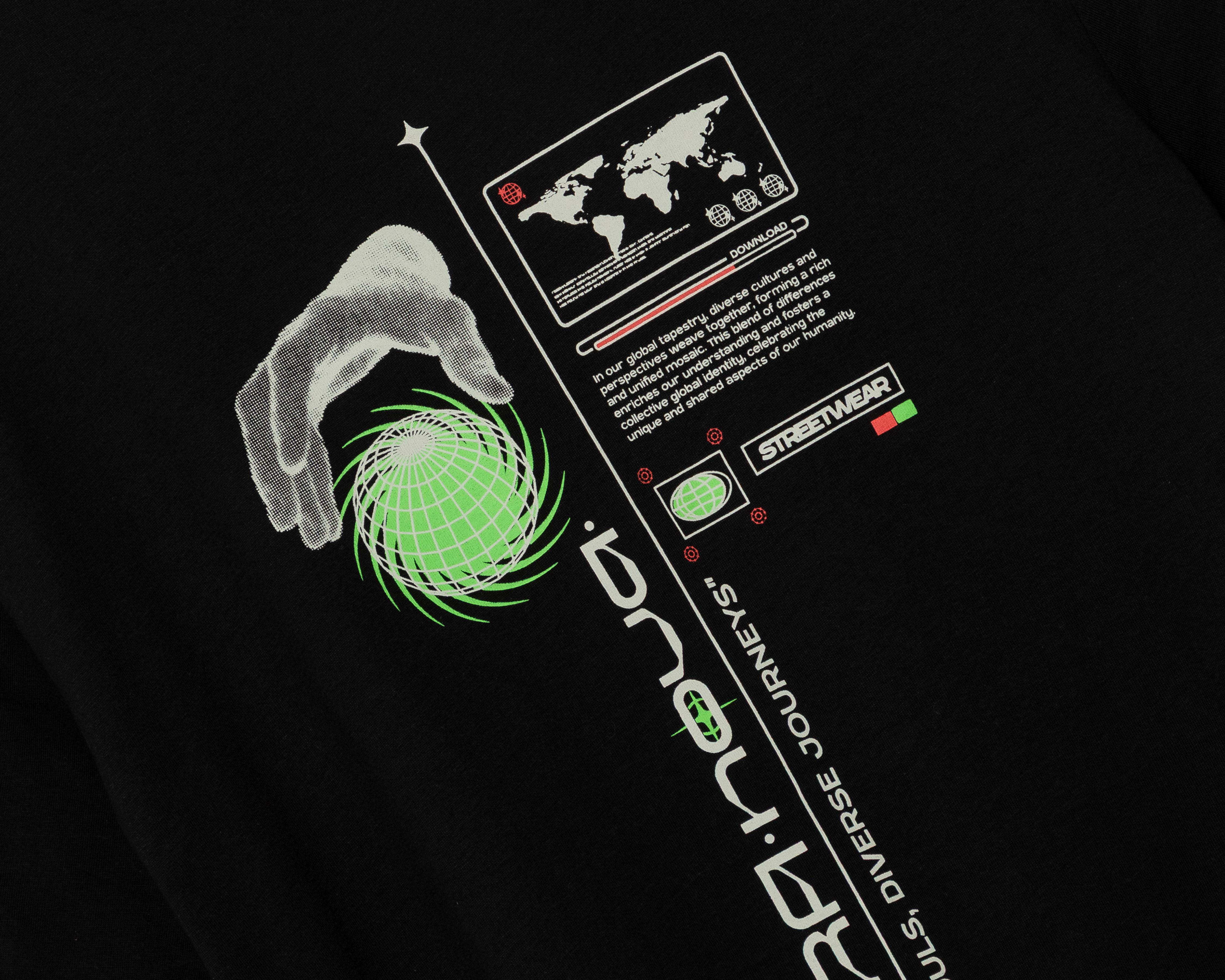 Foto 5 pulgar | Playera de Cuello Redondo Strona Negra para Hombre