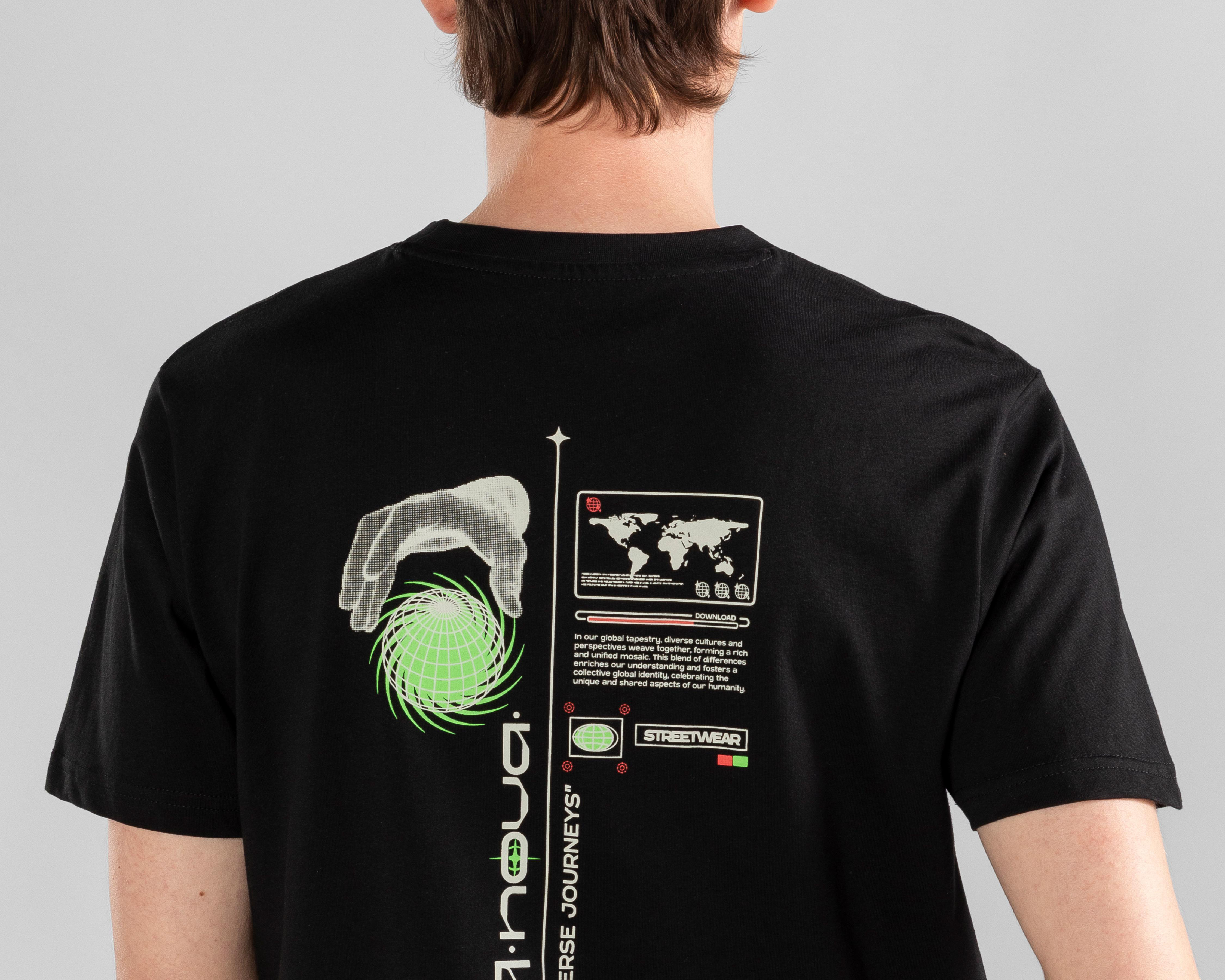 Foto 5 | Playera de Cuello Redondo Strona Negra para Hombre