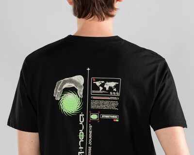 Foto 5 | Playera de Cuello Redondo Strona Negra para Hombre