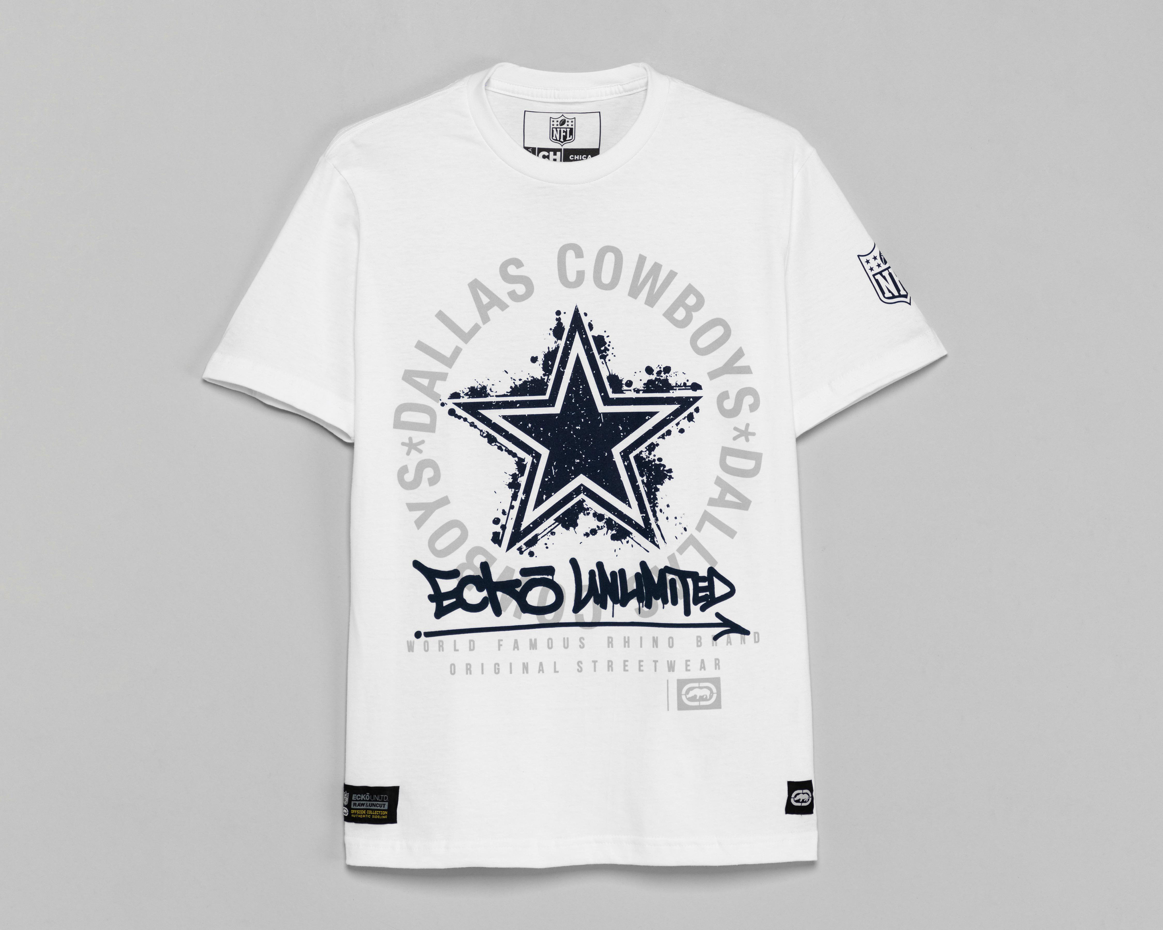 Foto 2 pulgar | Playera Eckó Unldt. Dallas Cowboys Cuello Redondo