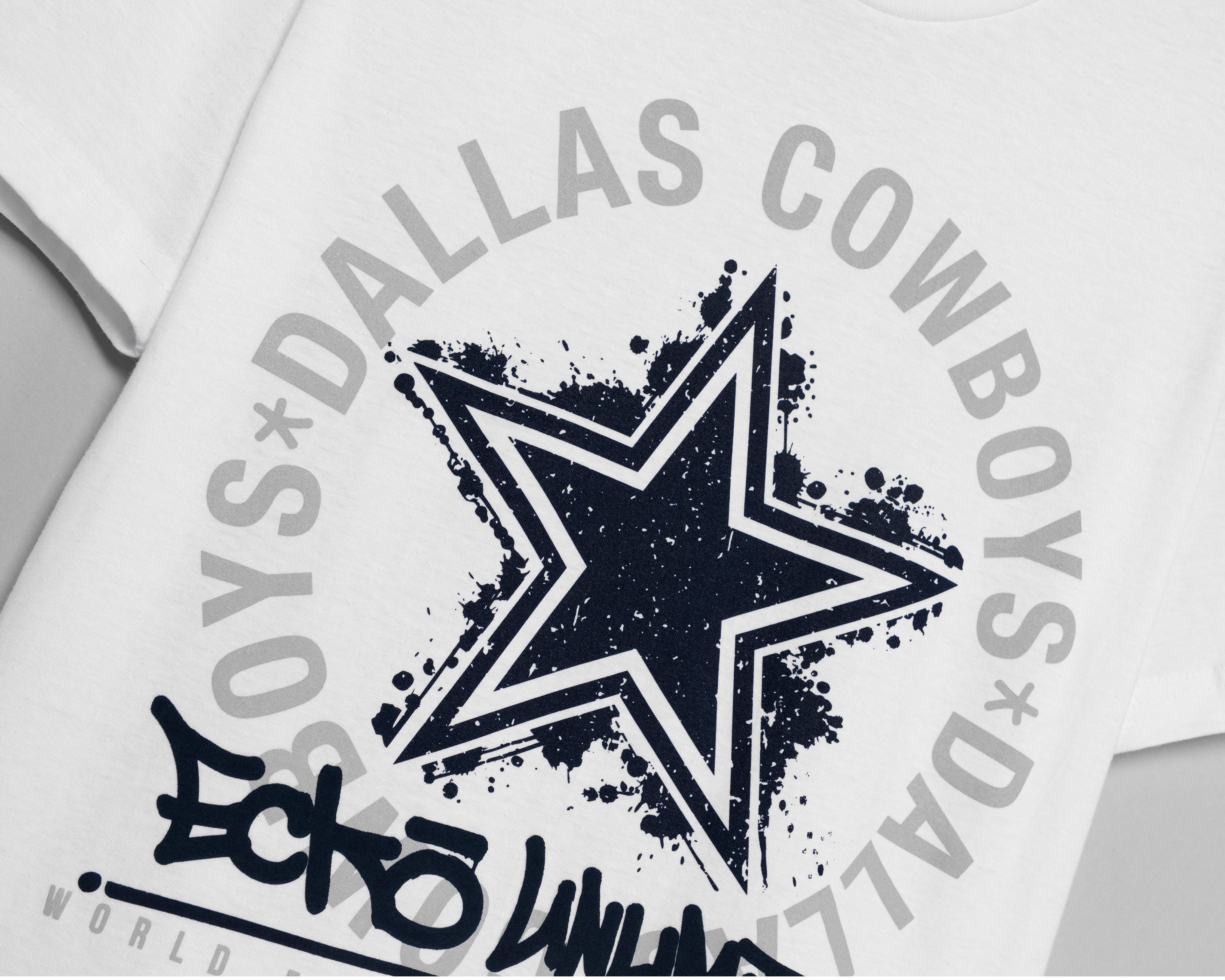 Foto 4 pulgar | Playera Eckó Unldt. Dallas Cowboys Cuello Redondo