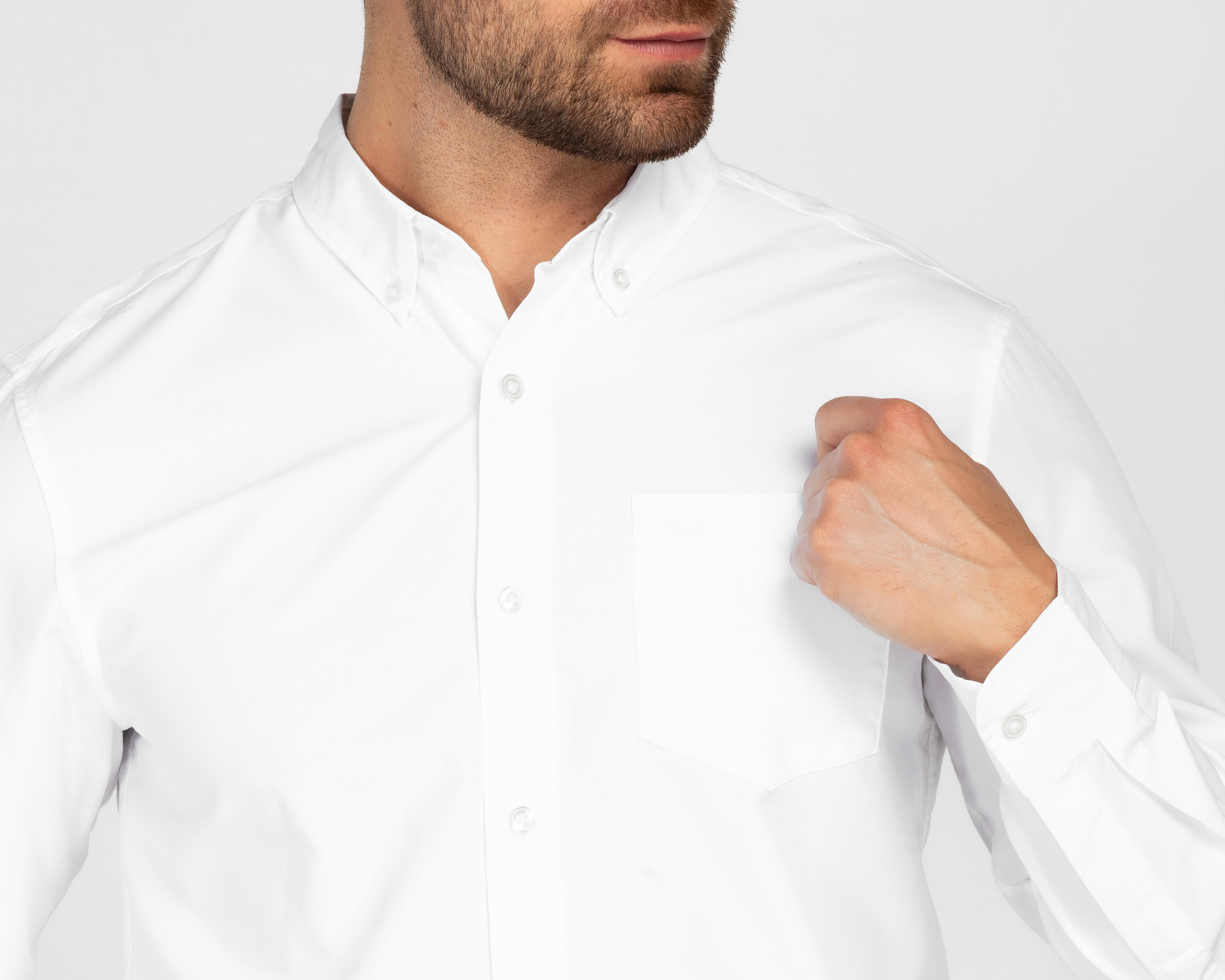 Foto 4 pulgar | Camisa de Vestir Dockers Manga Larga Cuello Americano para Hombre