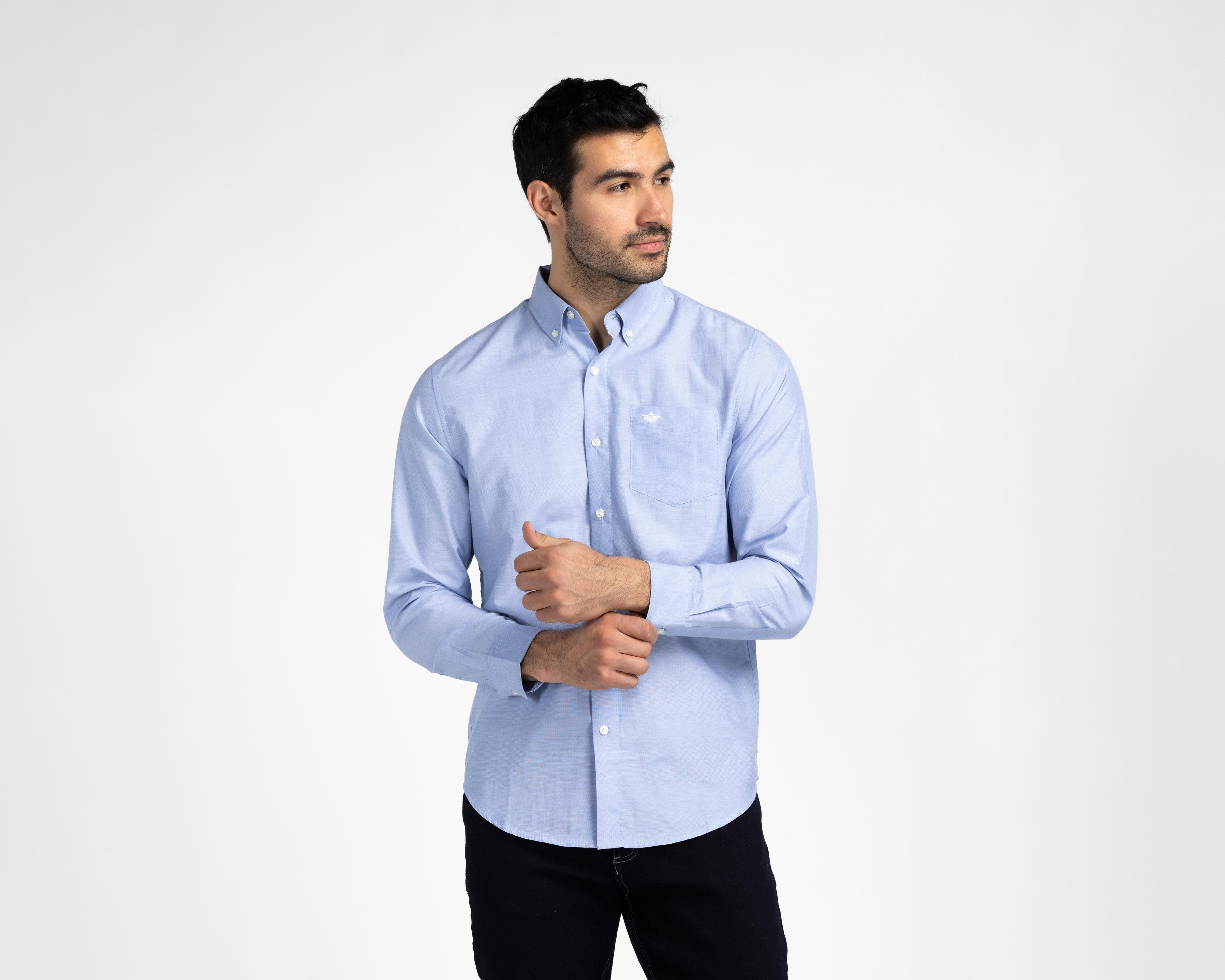 Camisa Casual Dockers Regular Fit Manga Larga para Hombre $490