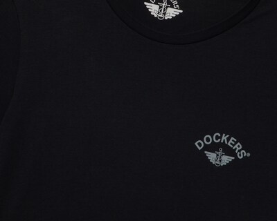 Foto 3 | Playera de Cuello Redondo Negra Dockers para Hombre