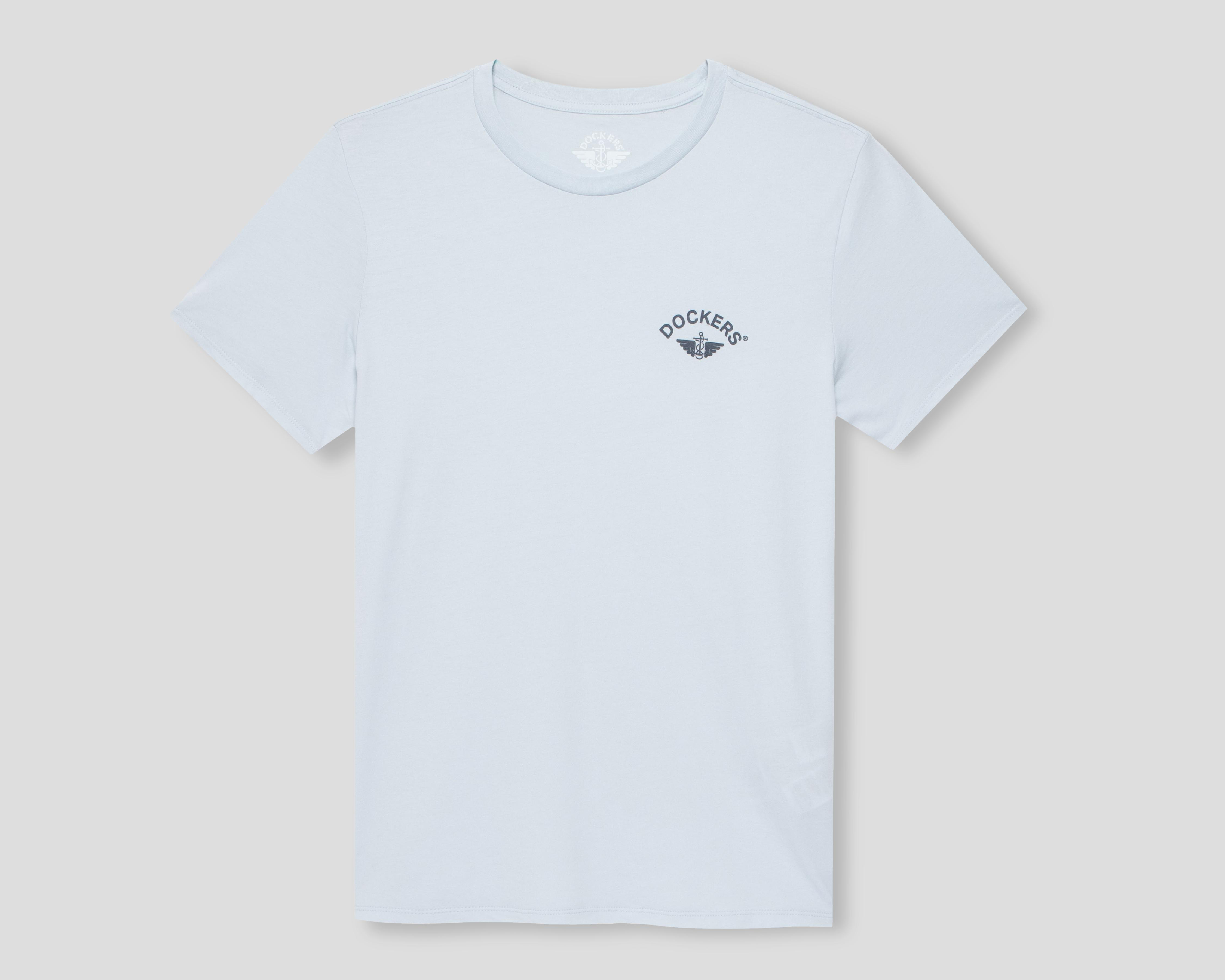 Foto 1 | Playera de Cuello Redondo Azul Dockers para Hombre