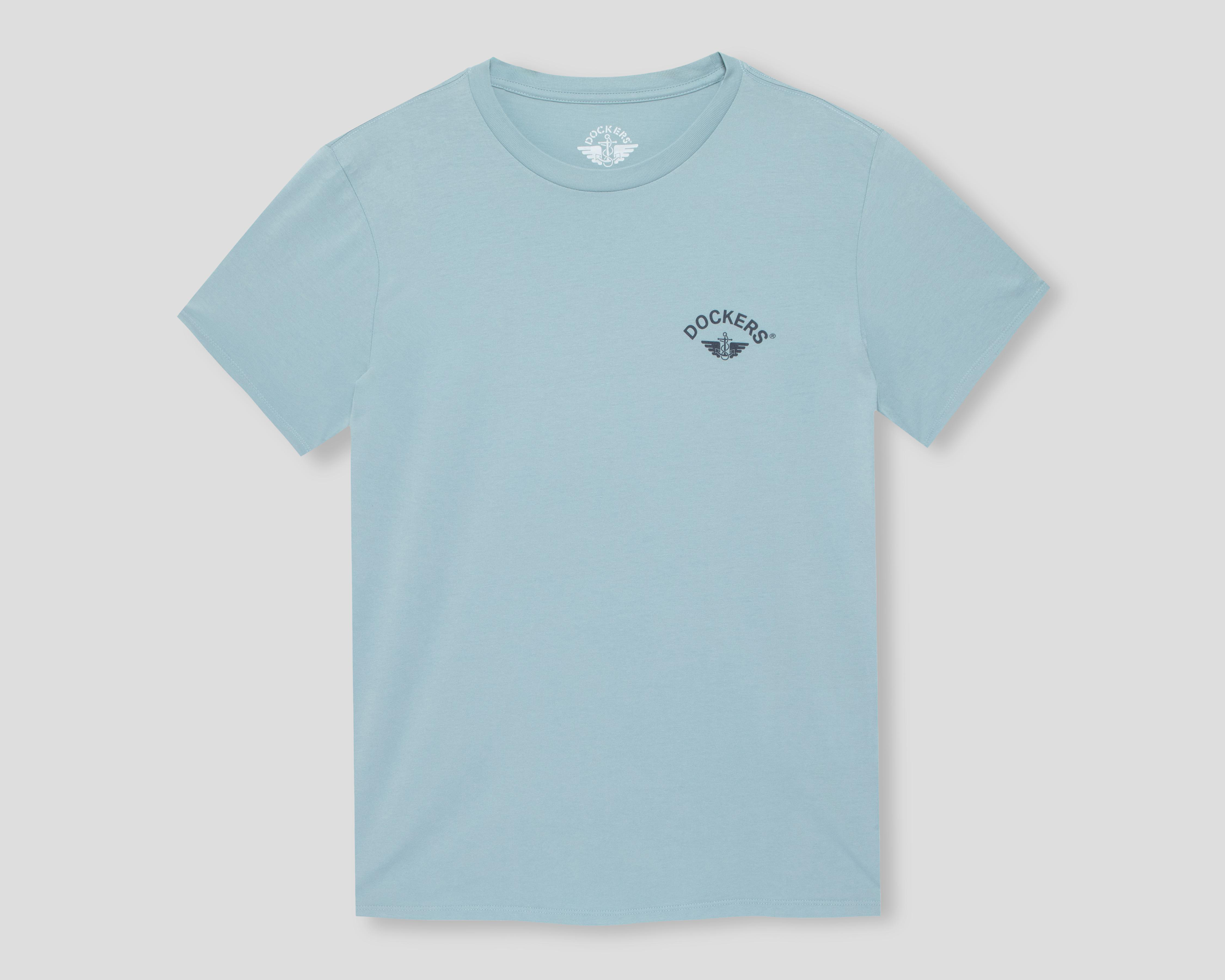Playera de Cuello Redondo Azul Dockers para Hombre