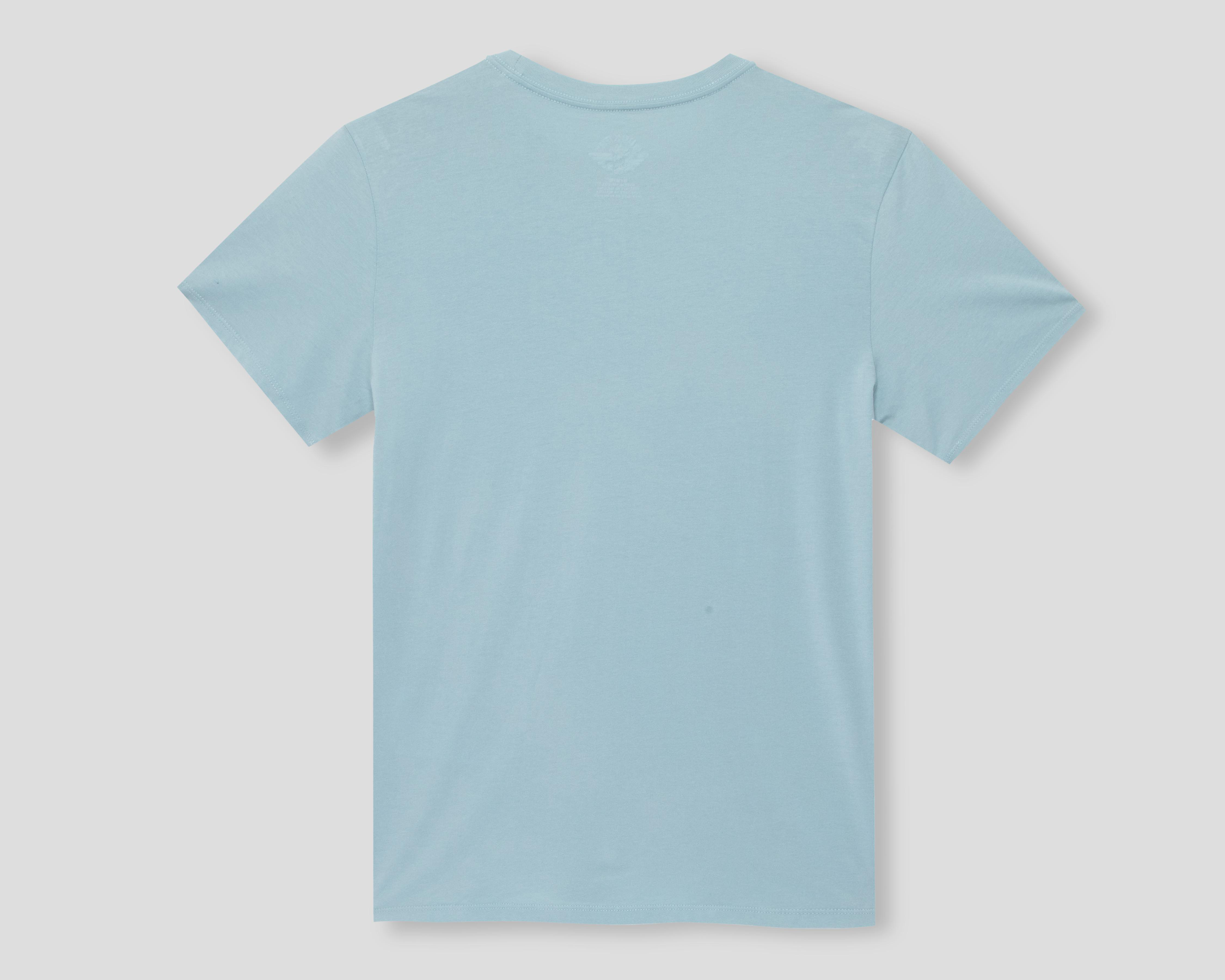 Foto 3 pulgar | Playera de Cuello Redondo Azul Dockers para Hombre
