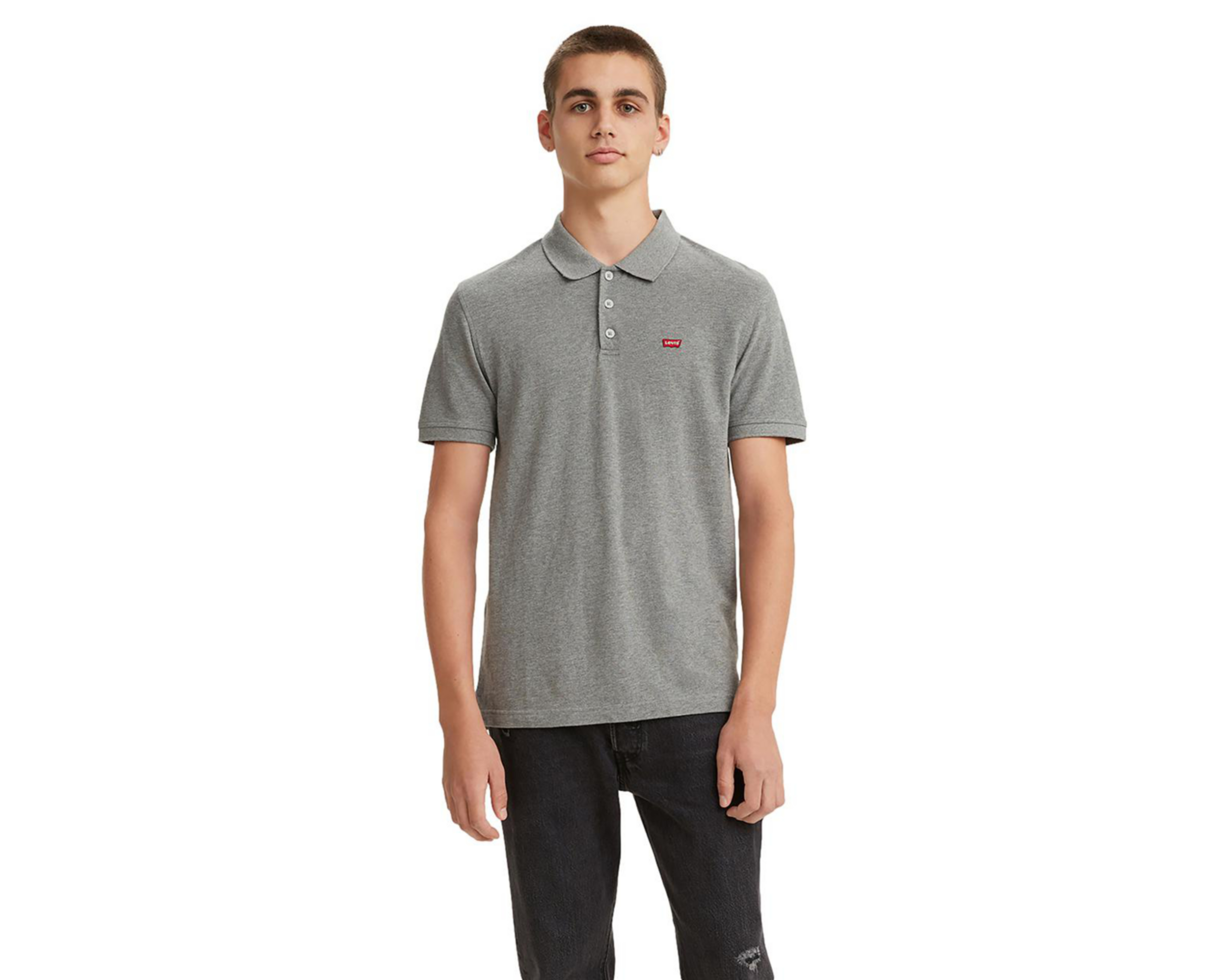 Foto 2 pulgar | Playera Polo Levi's Gris para Hombre
