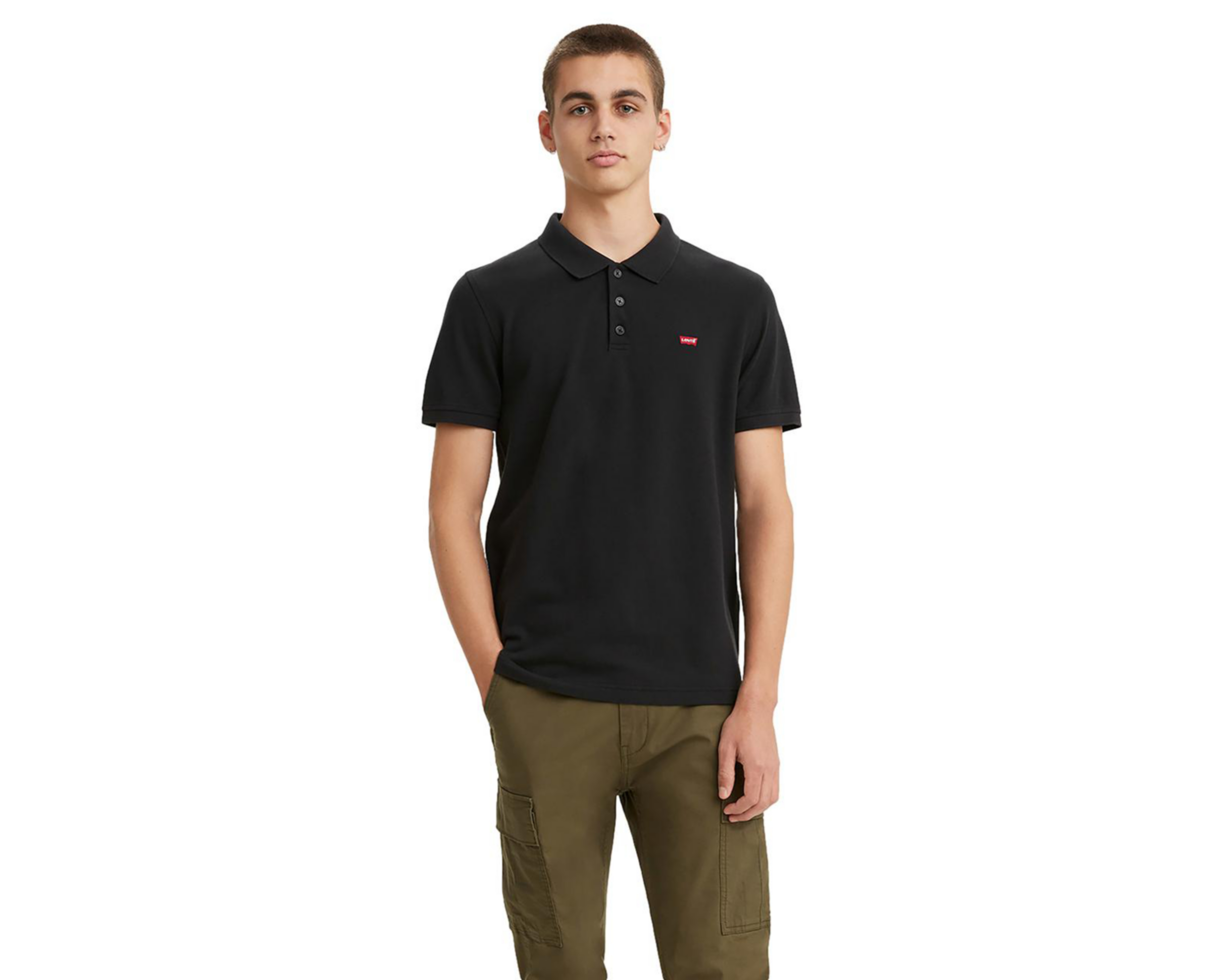 Foto 2 pulgar | Playera Polo Levi's Negra para Hombre