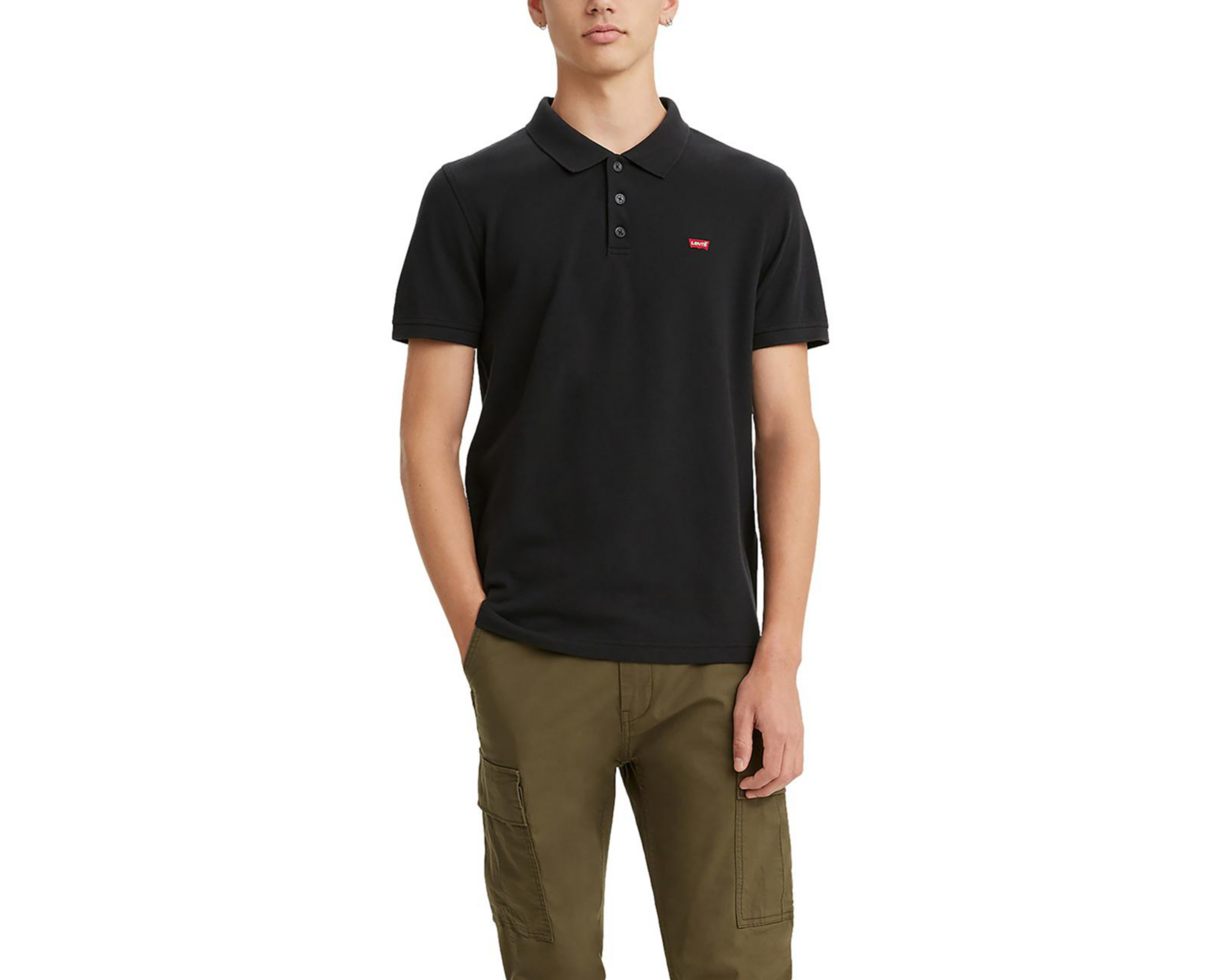 Foto 4 pulgar | Playera Polo Levi's Negra para Hombre