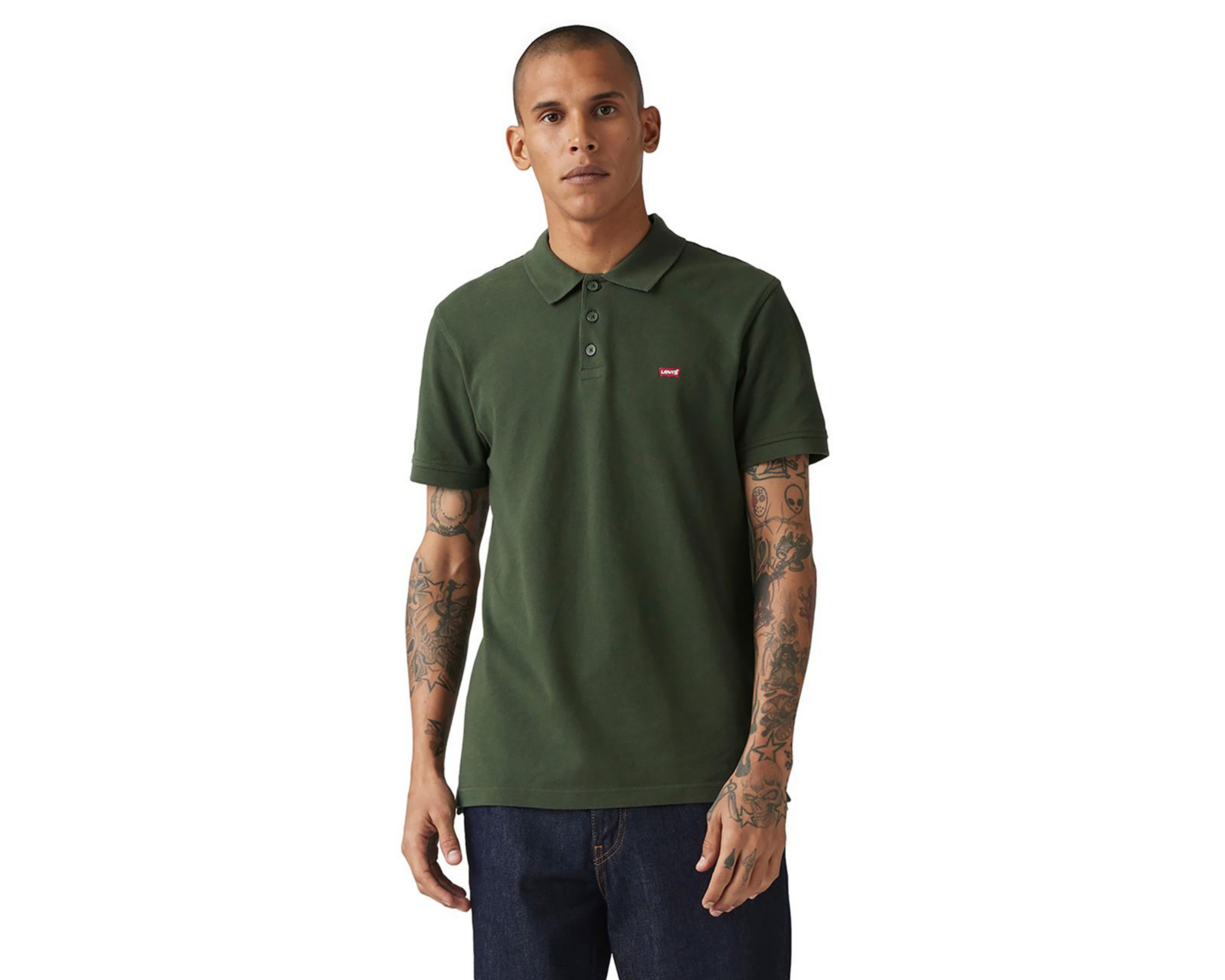 Foto 2 pulgar | Playera Polo Levi's Verde para Hombre