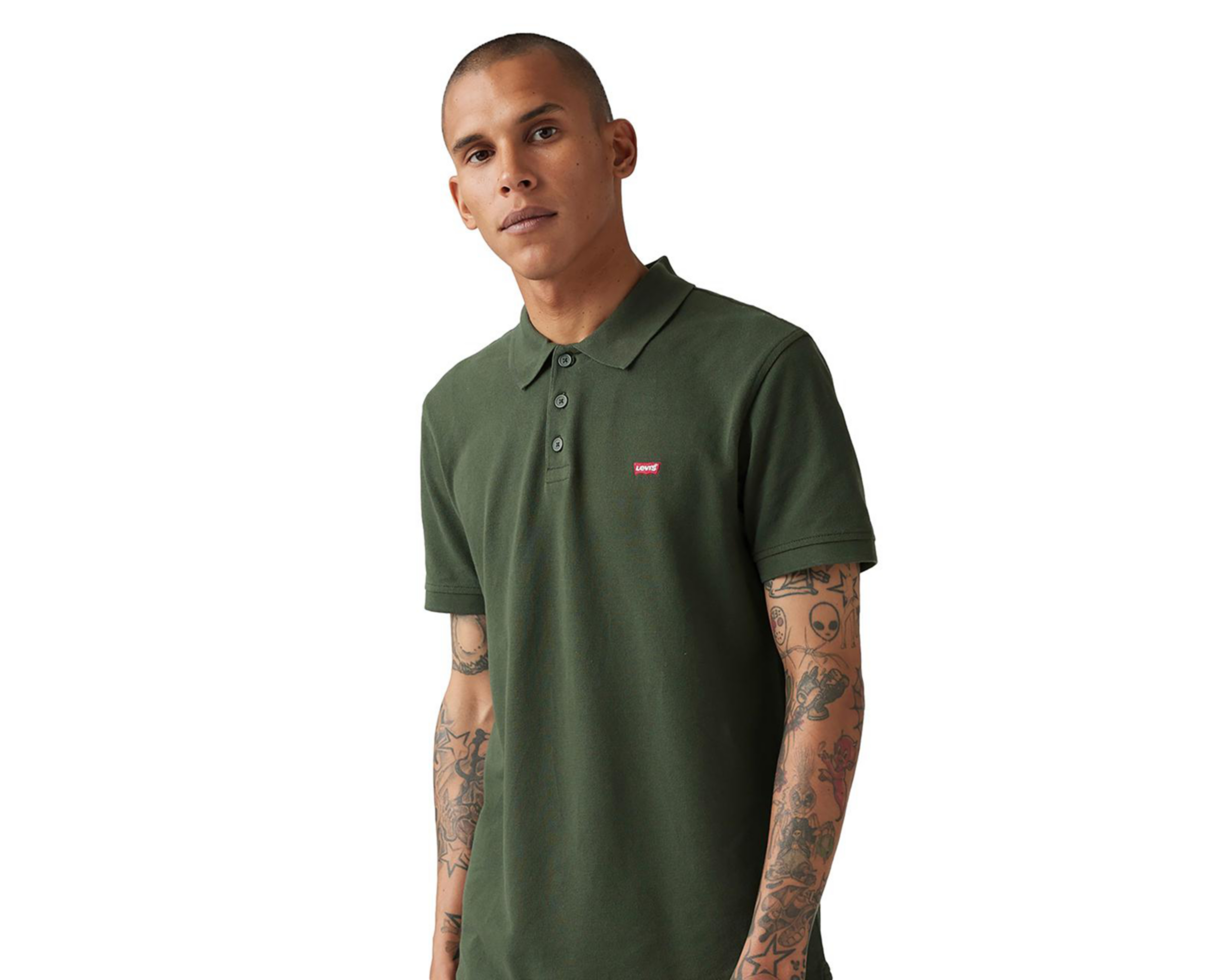 Foto 4 pulgar | Playera Polo Levi's Verde para Hombre