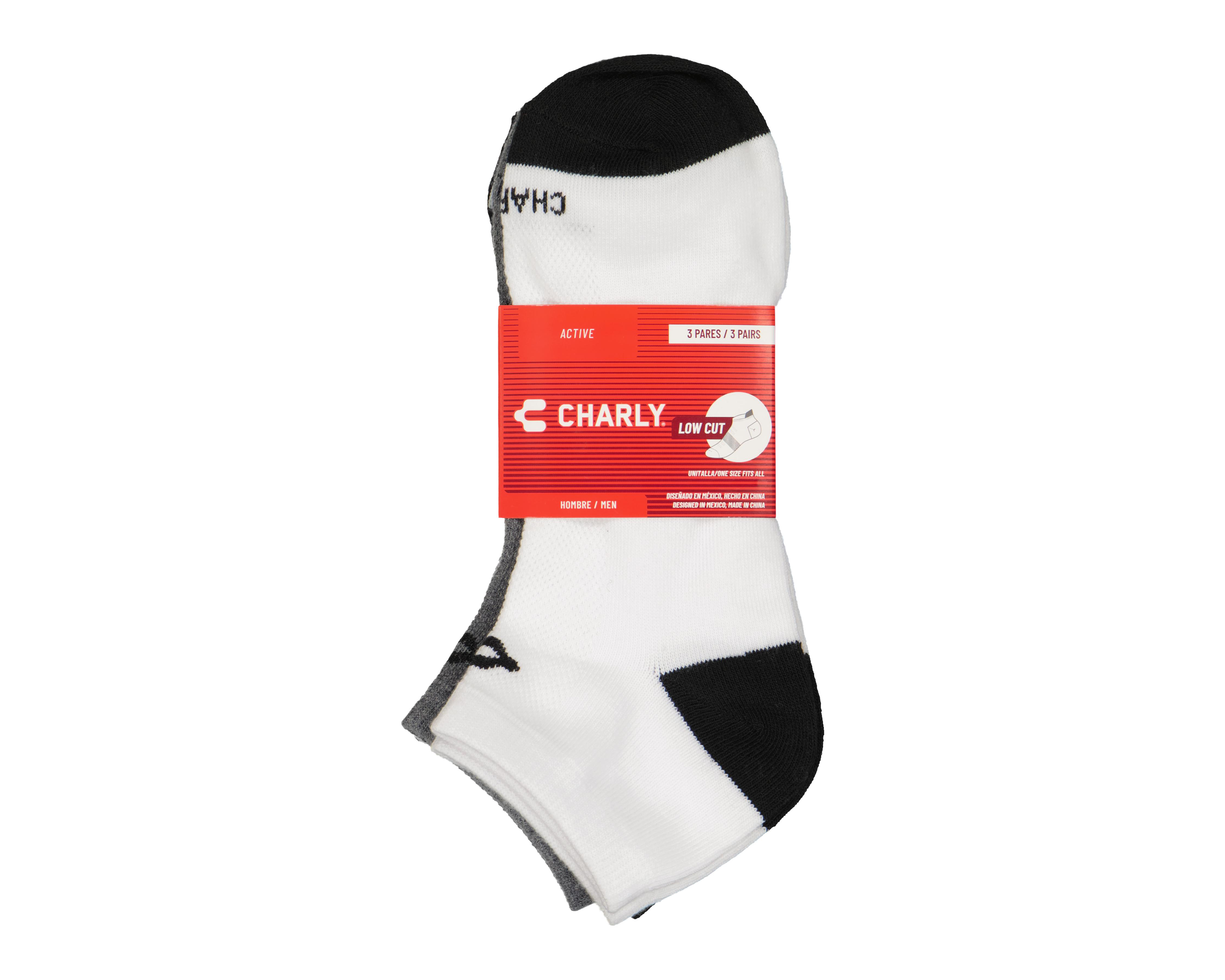 Foto 4 pulgar | Calcetas Deportivas Charly para Hombre 3 Pares
