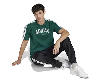 Foto 4 | Playera Adidas Codes Collegiate Linear Graphic de Entrenamiento para Hombre