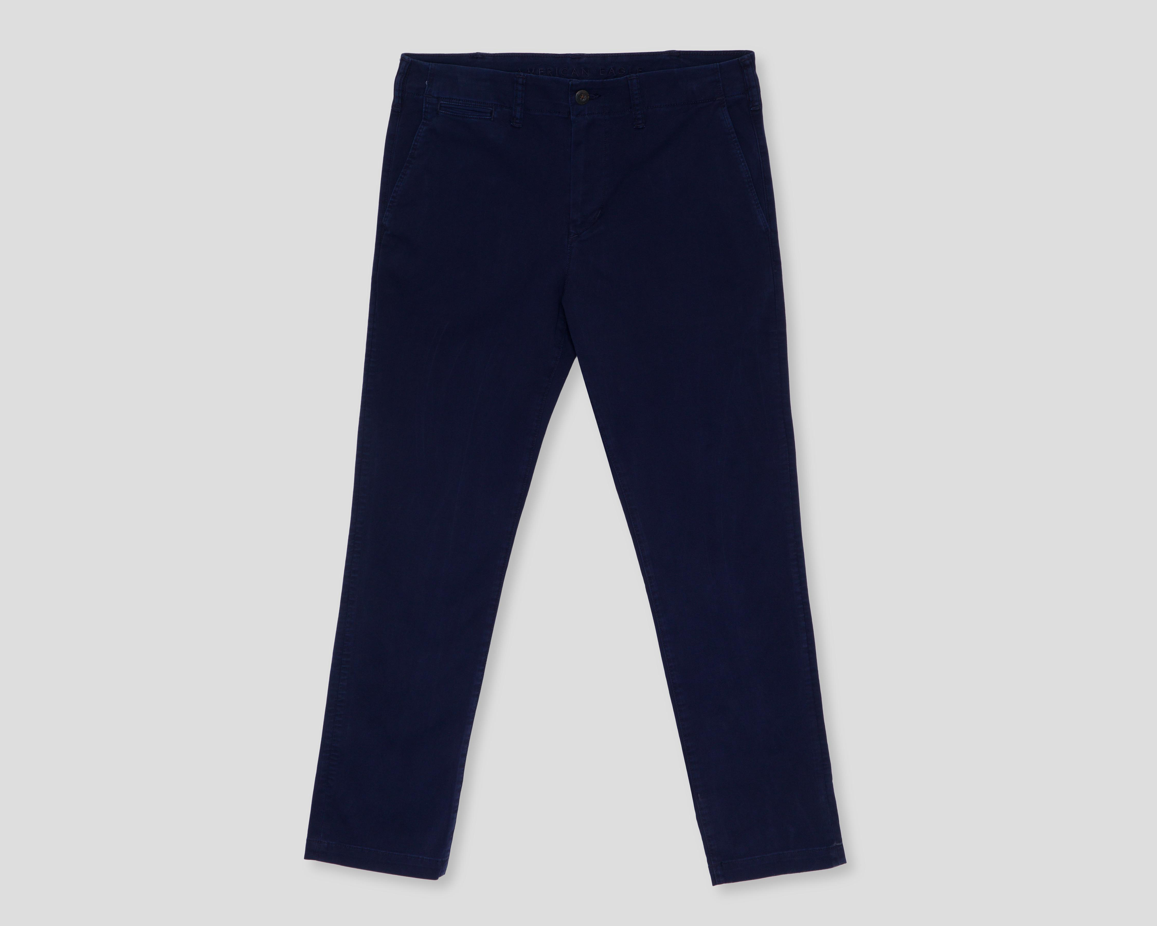 Foto 1 | Pantalón Khaki American Eagle Lived-In Azul Marino para Hombre