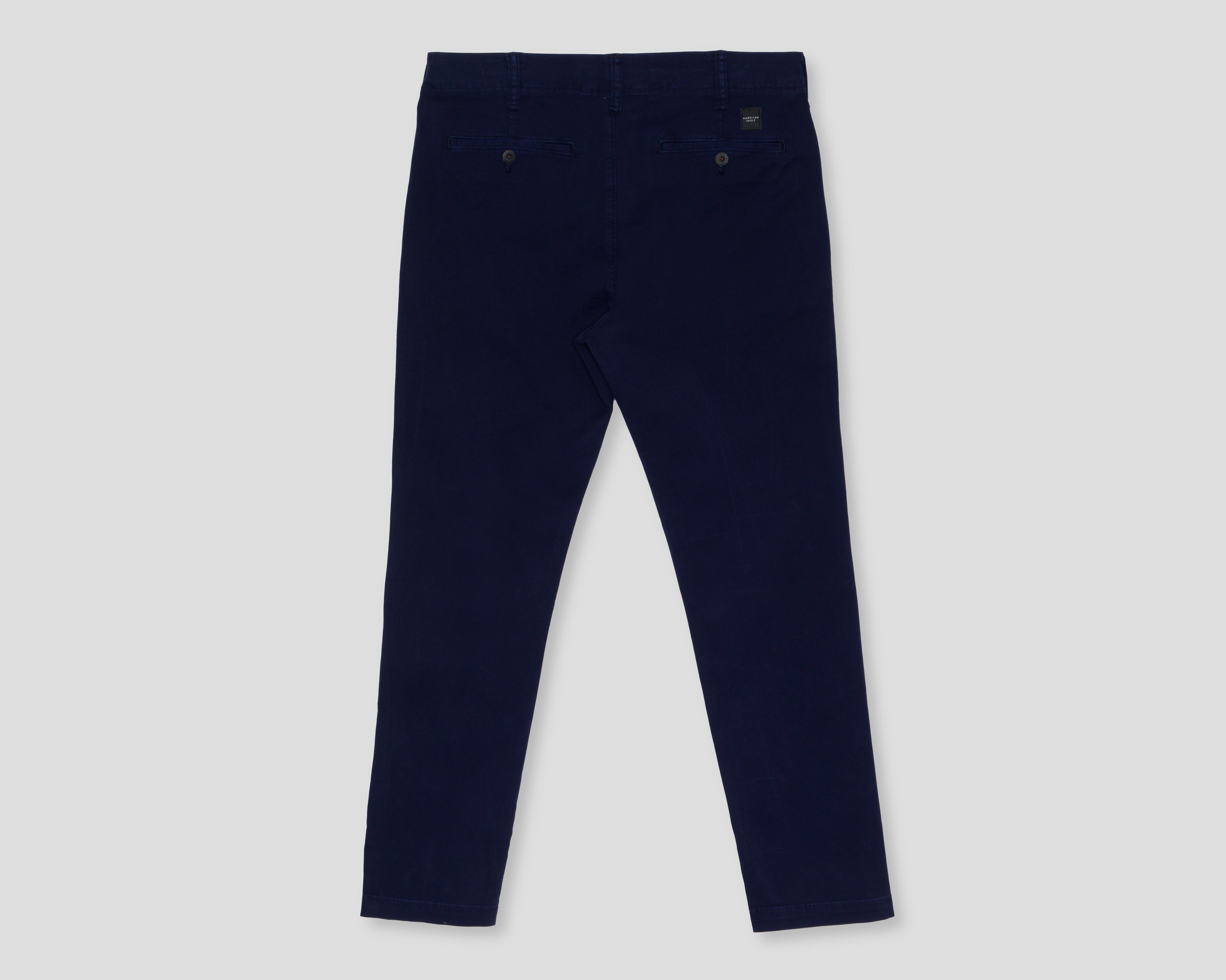 Foto 2 | Pantalón Khaki American Eagle Lived-In Azul Marino para Hombre