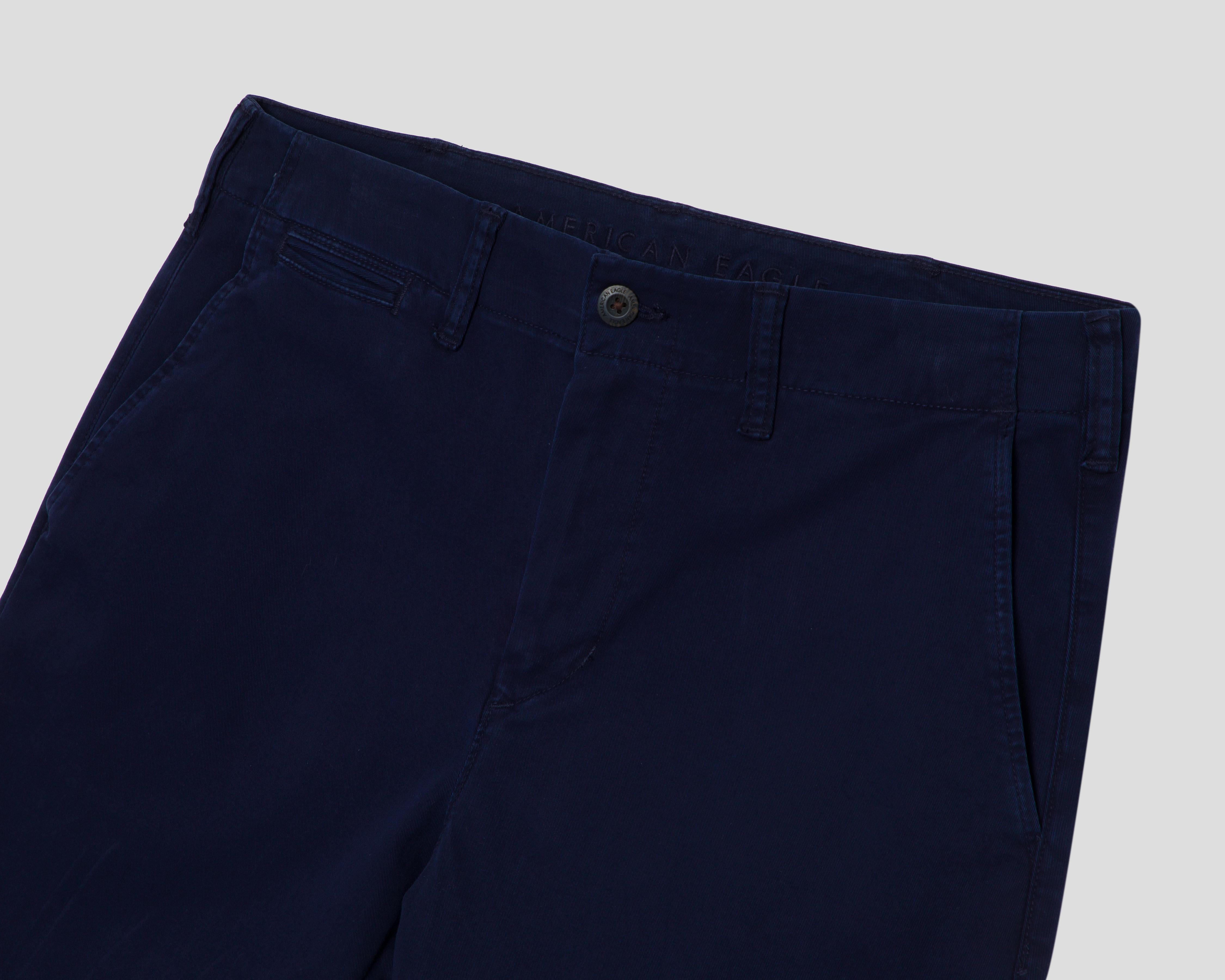 Foto 4 pulgar | Pantalón Khaki American Eagle Lived-In Azul Marino para Hombre