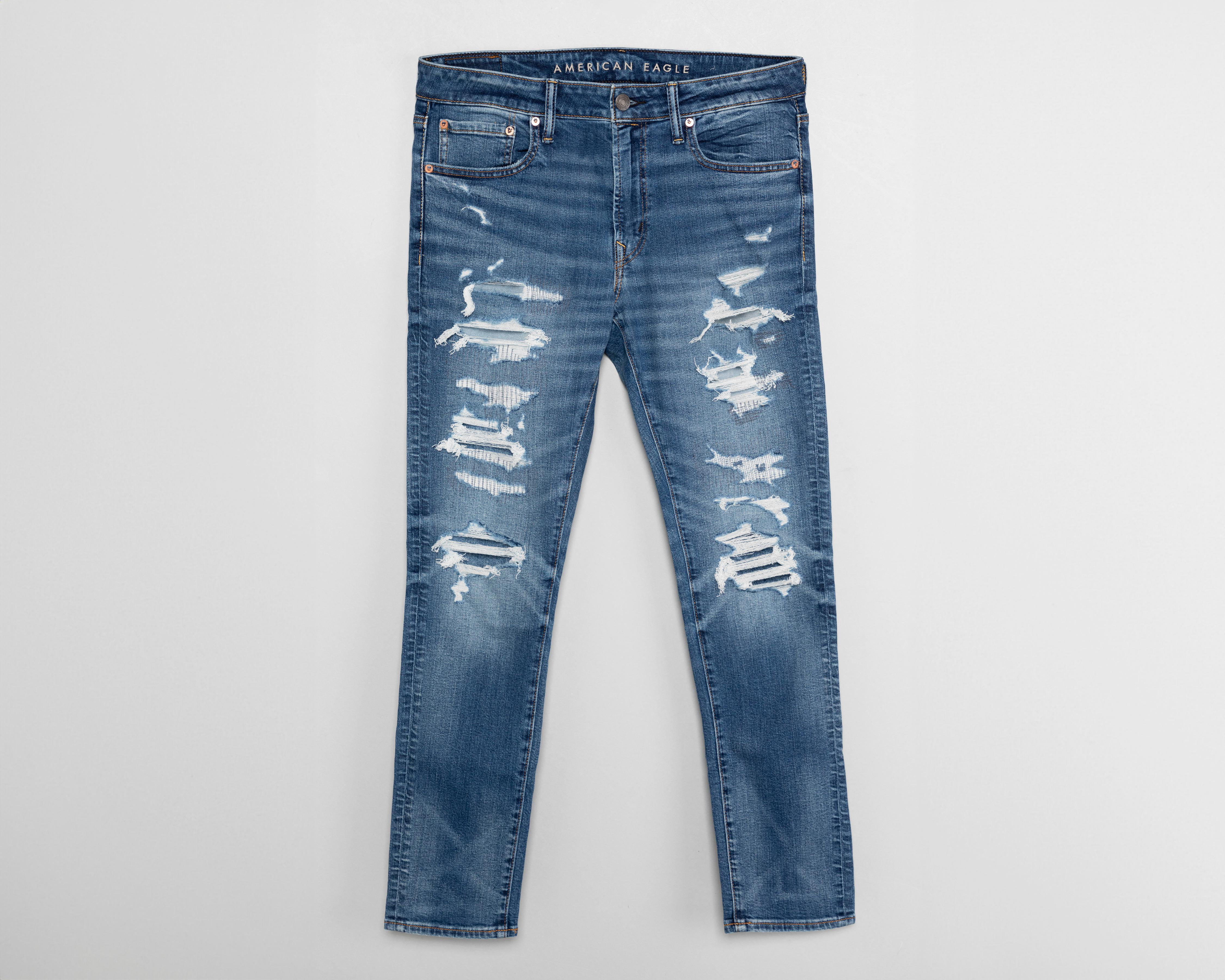 Foto 2 pulgar | Jeans Skinny American Eagle Medium Bright Indigo para Hombre