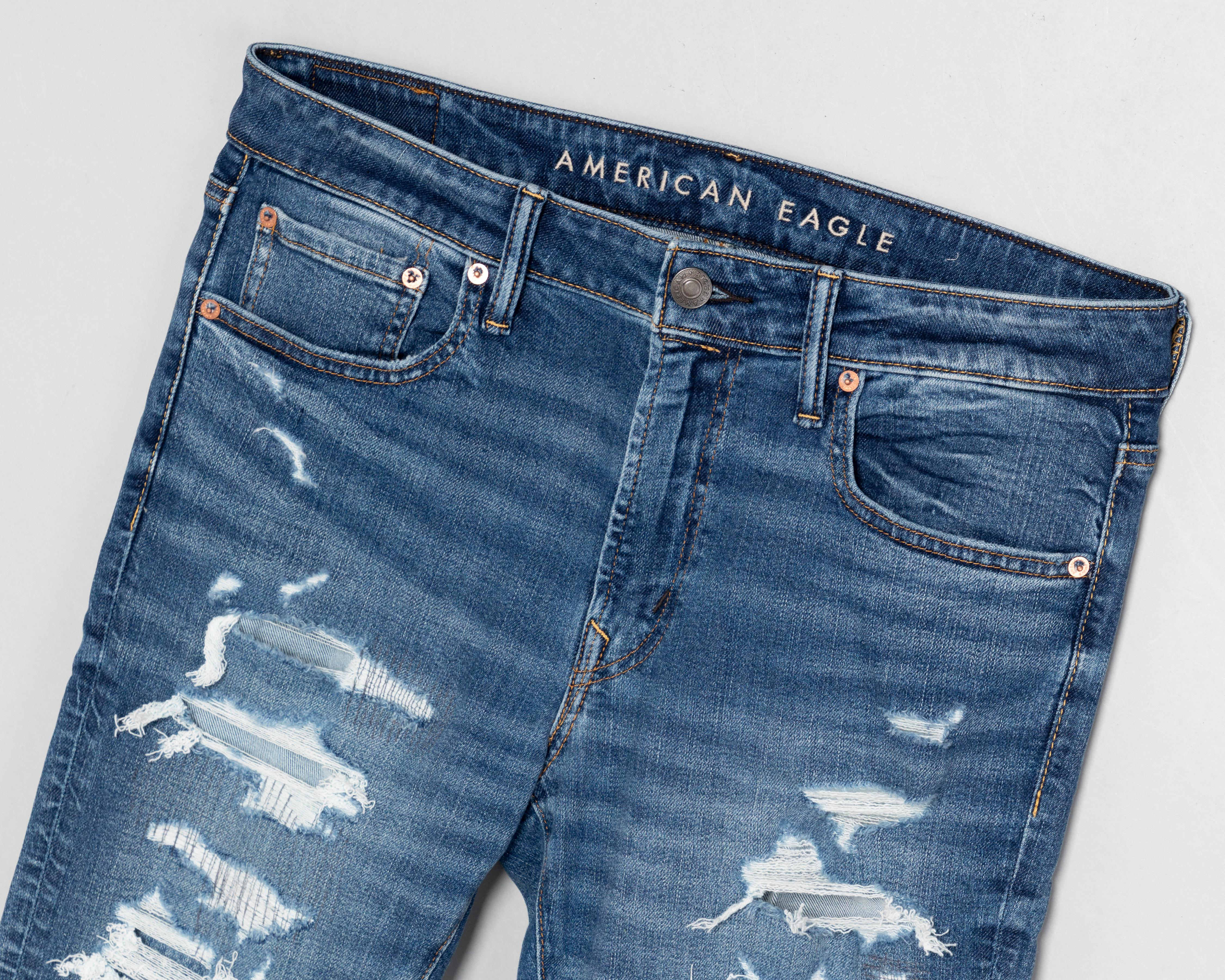 Foto 4 pulgar | Jeans Skinny American Eagle Medium Bright Indigo para Hombre