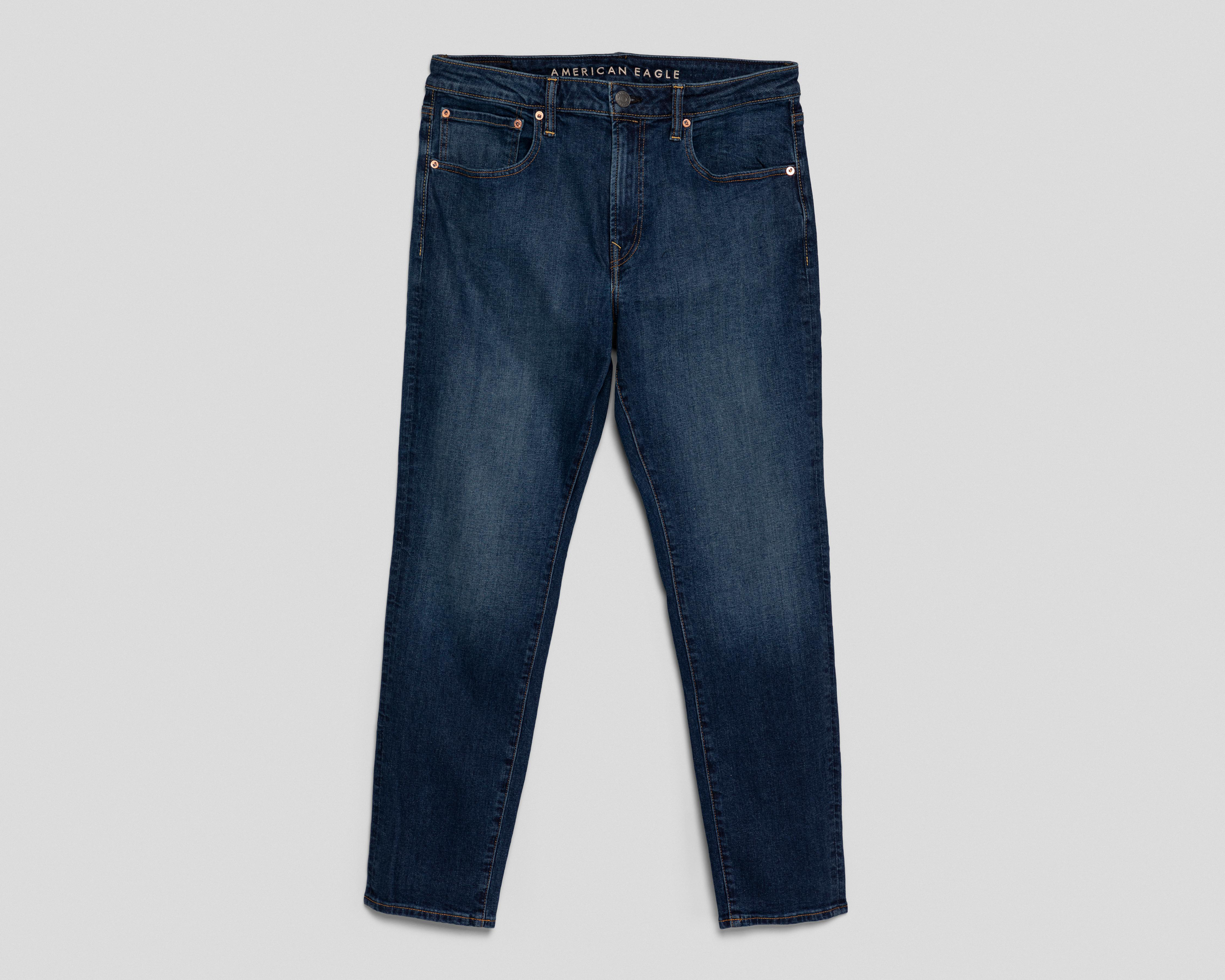 Jeans Slim Straight American Eagle Dark Clean para Hombre