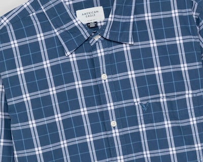Foto 3 | Camisa Casual de Algodón American Eagle Regular a Cuadros para Hombre