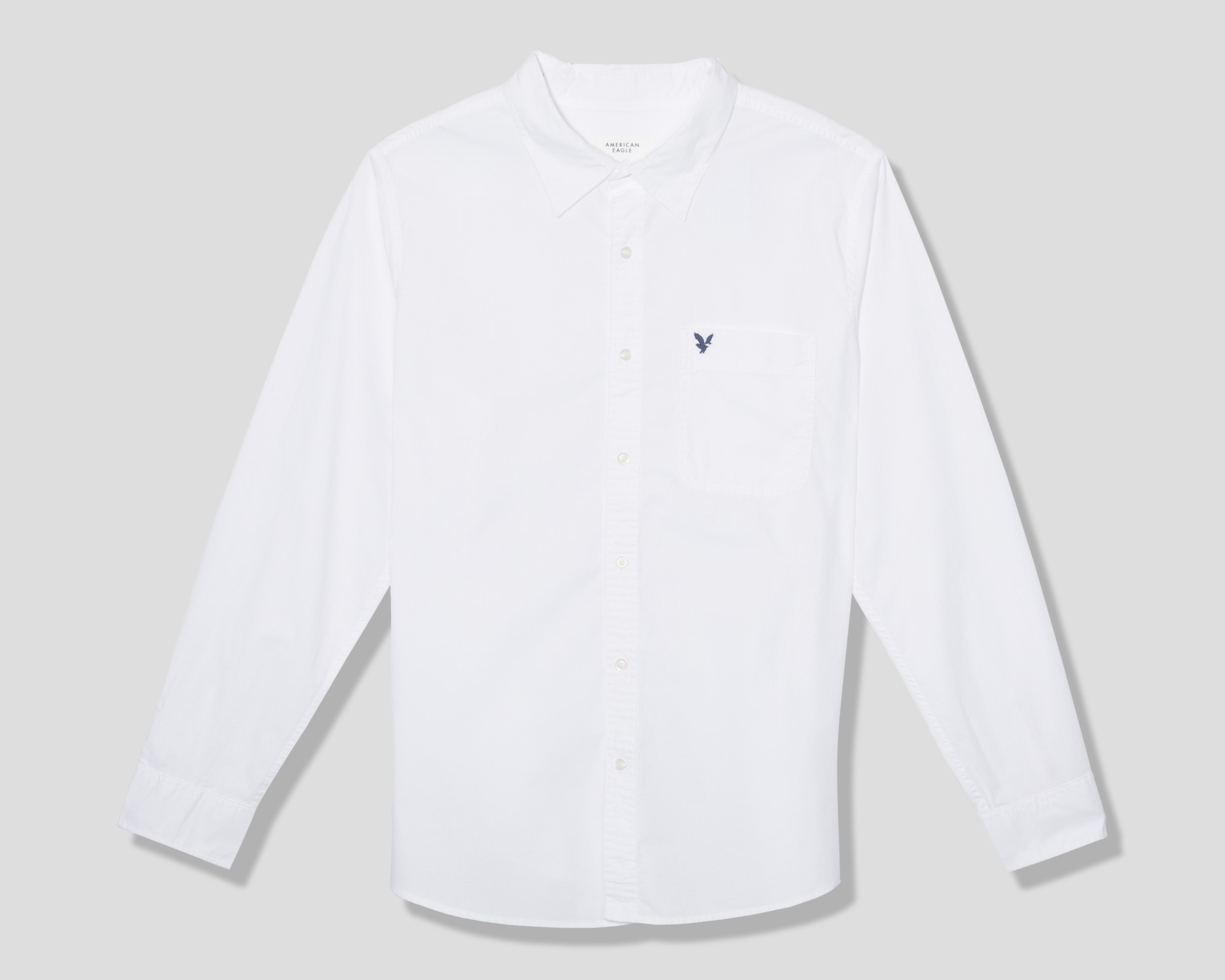 Foto 1 | Camisa Casual de Algodón American Eagle Regular Lisa para Hombre
