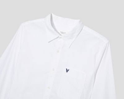 Foto 3 | Camisa Casual de Algodón American Eagle Regular Lisa para Hombre