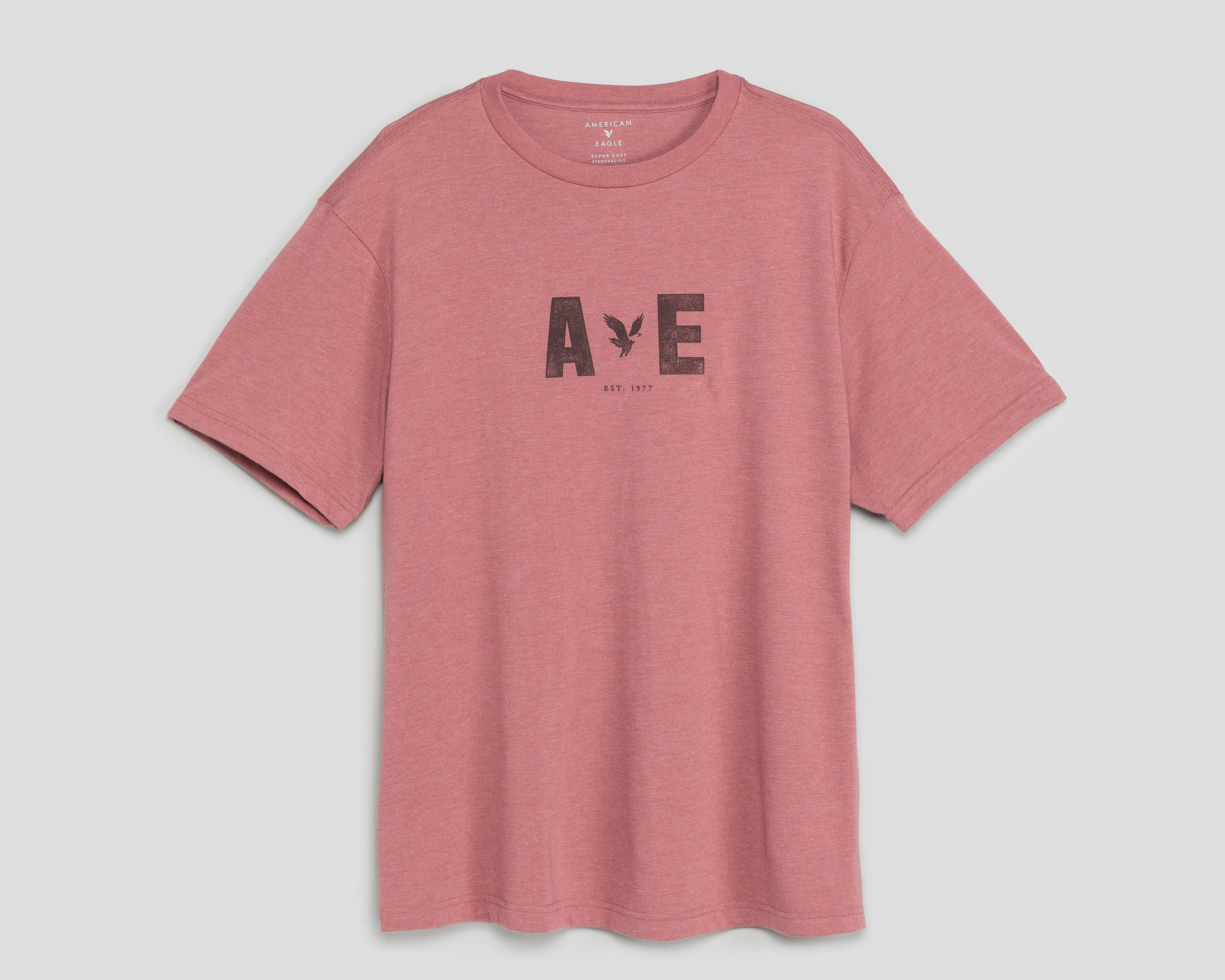 Playera de Cuello Redondo Rosa American Eagle para Hombre