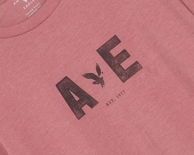Foto 3 | Playera de Cuello Redondo Rosa American Eagle para Hombre