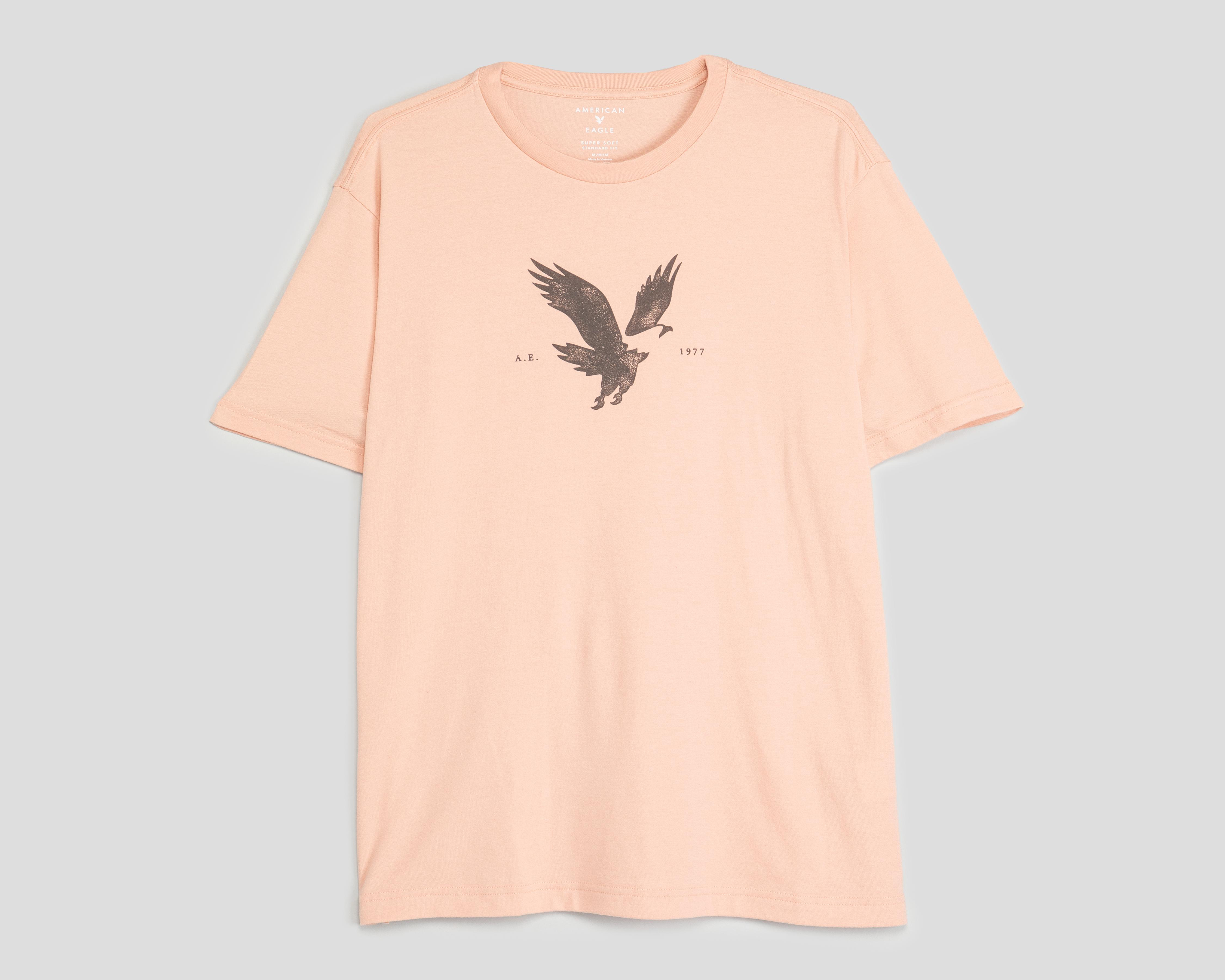 Foto 2 pulgar | Playera de Cuello Redondo Coral American Eagle para Hombre
