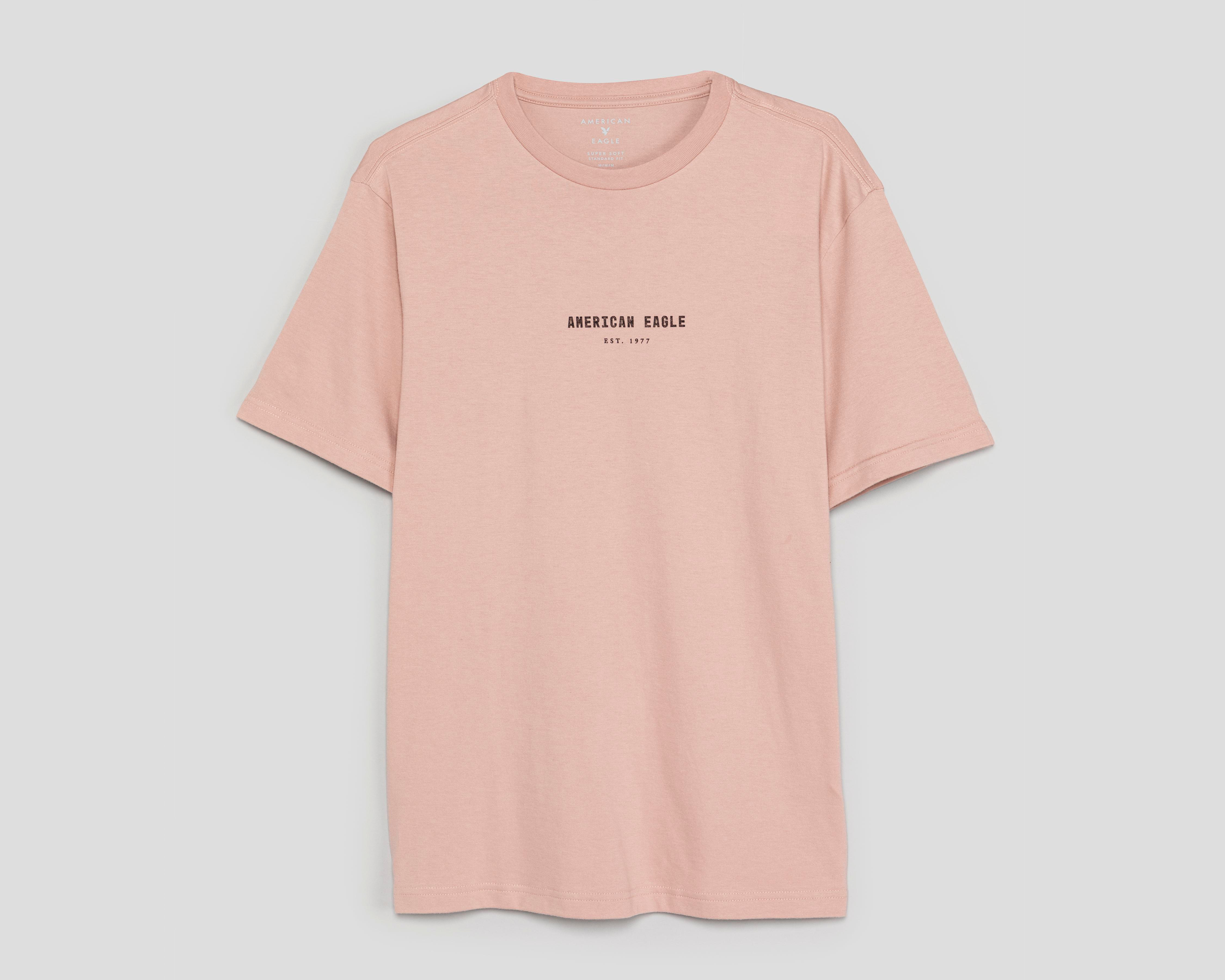 Playera de Cuello Redondo Rosa American Eagle para Hombre