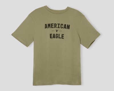 Foto 1 | Playera de Cuello Redondo Verde Oliva American Eagle para Hombre