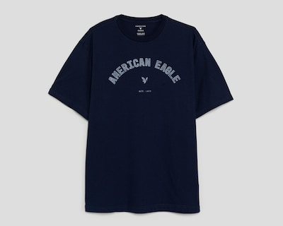 Foto 1 | Playera de Cuello Redondo Azul Marino American Eagle para Hombre