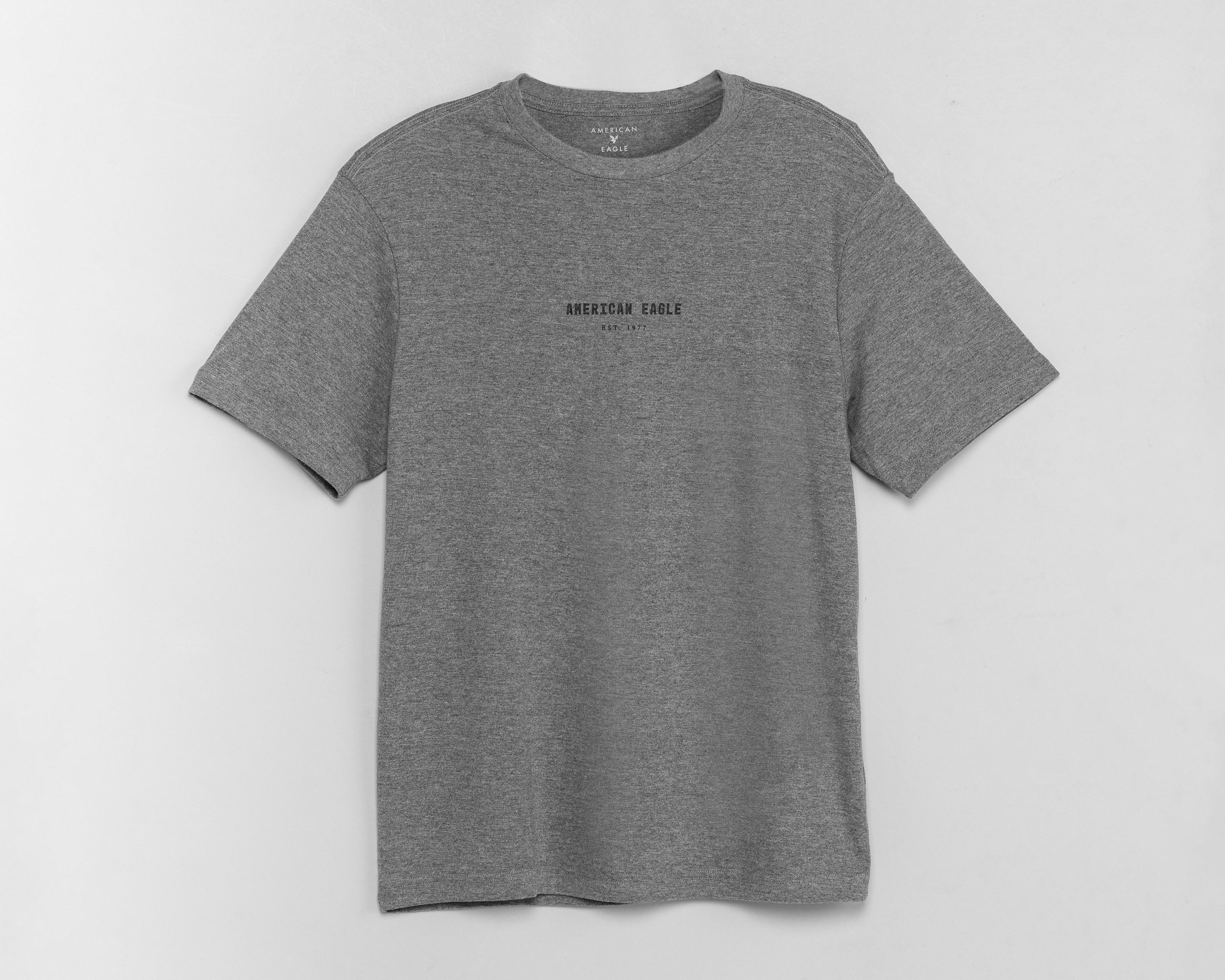 Playera de Cuello Redondo Gris American Eagle para Hombre