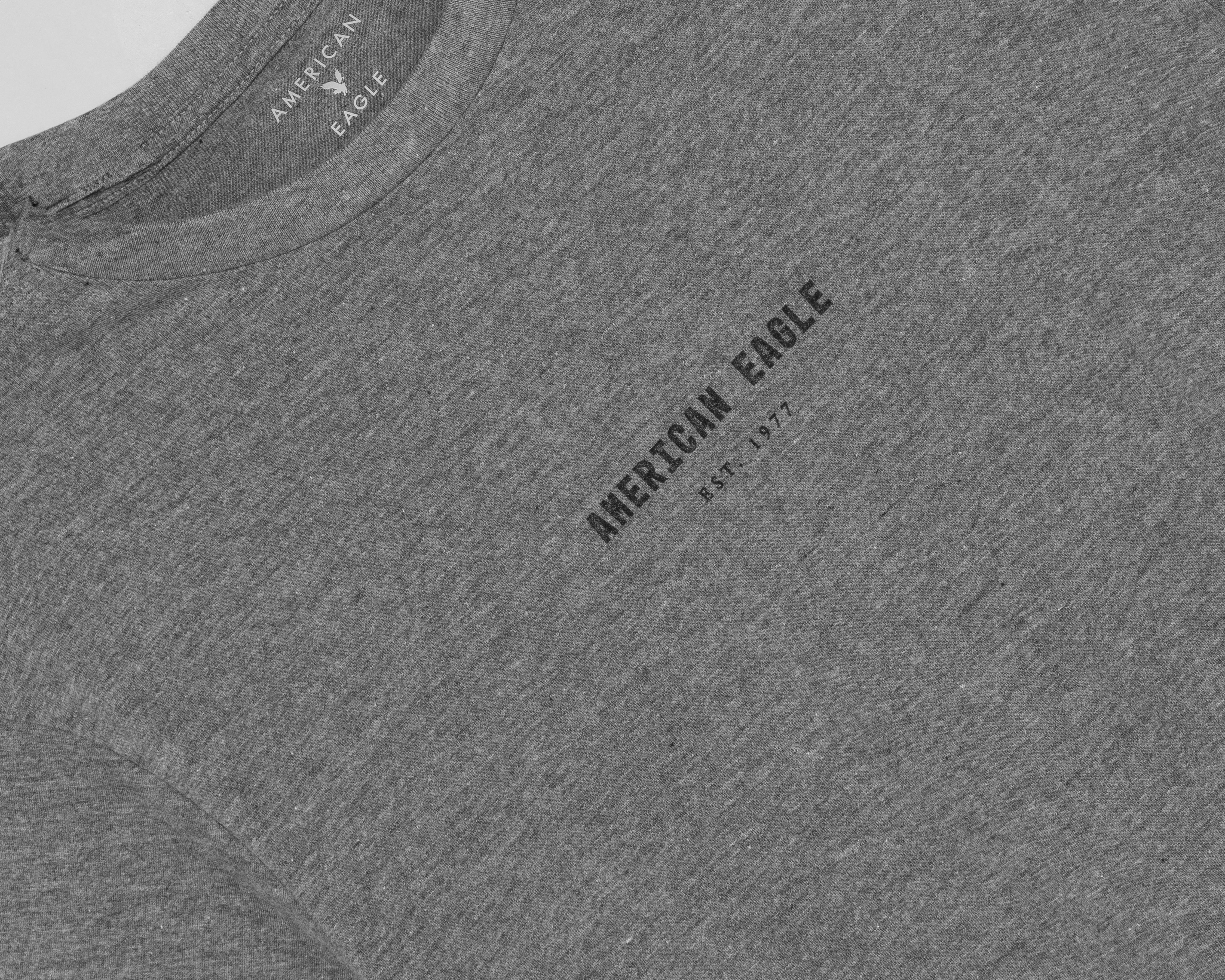 Foto 4 pulgar | Playera de Cuello Redondo Gris American Eagle para Hombre