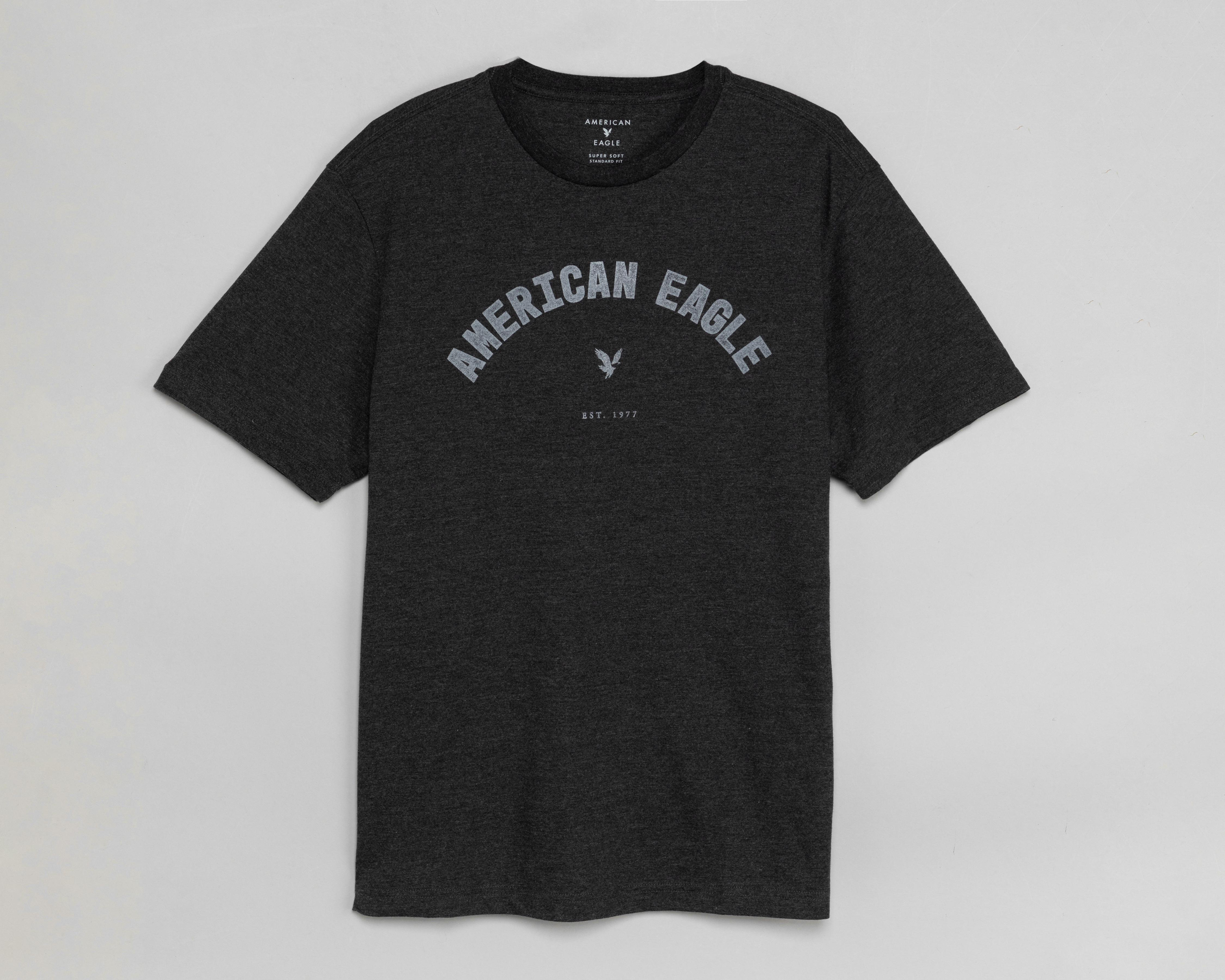 Foto 1 | Playera de Cuello Redondo Gris American Eagle para Hombre
